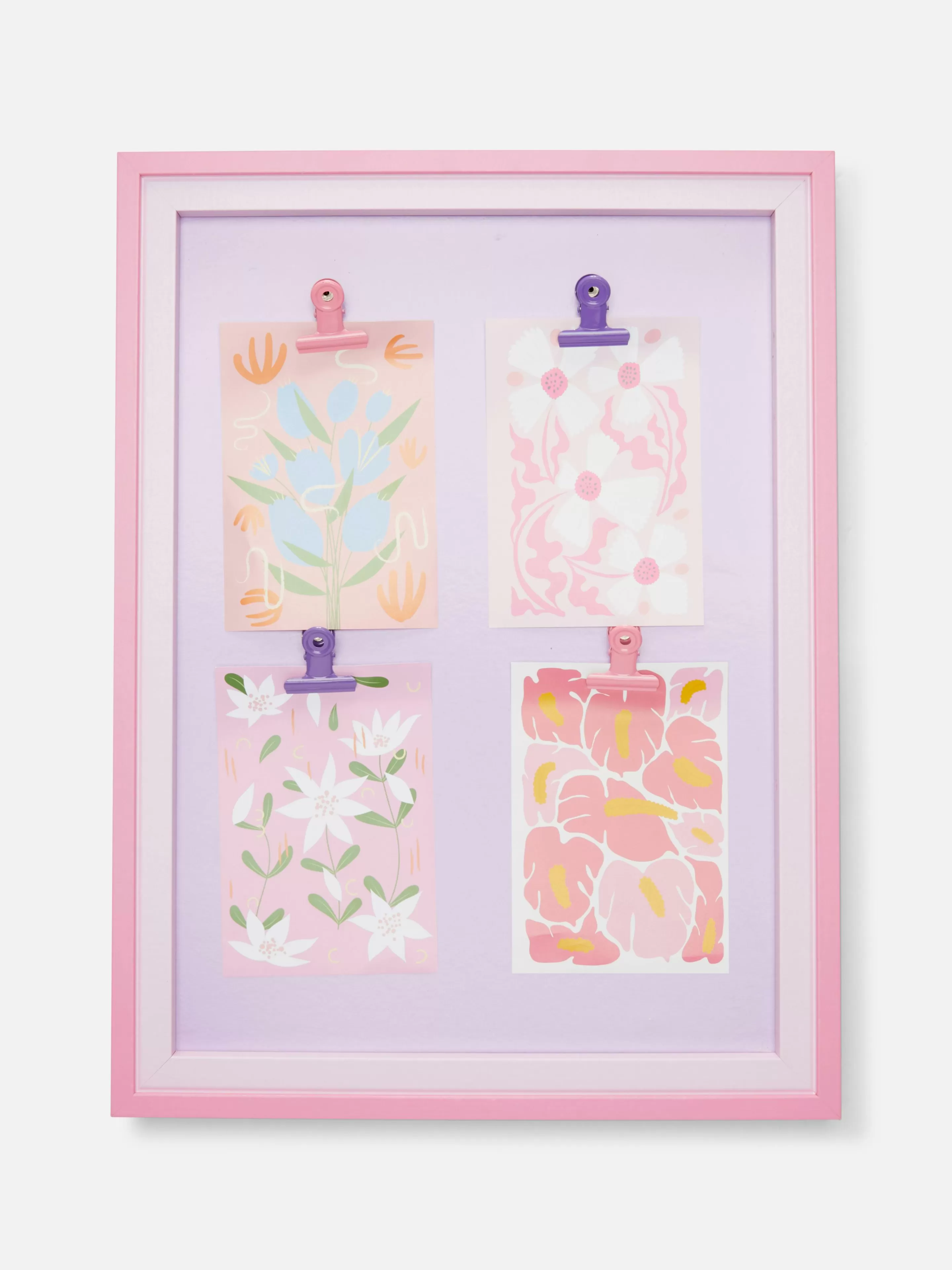 Primark Marcos Y Adornos De Pared | Adorno De Pared Colgante Con Clips Y Flores