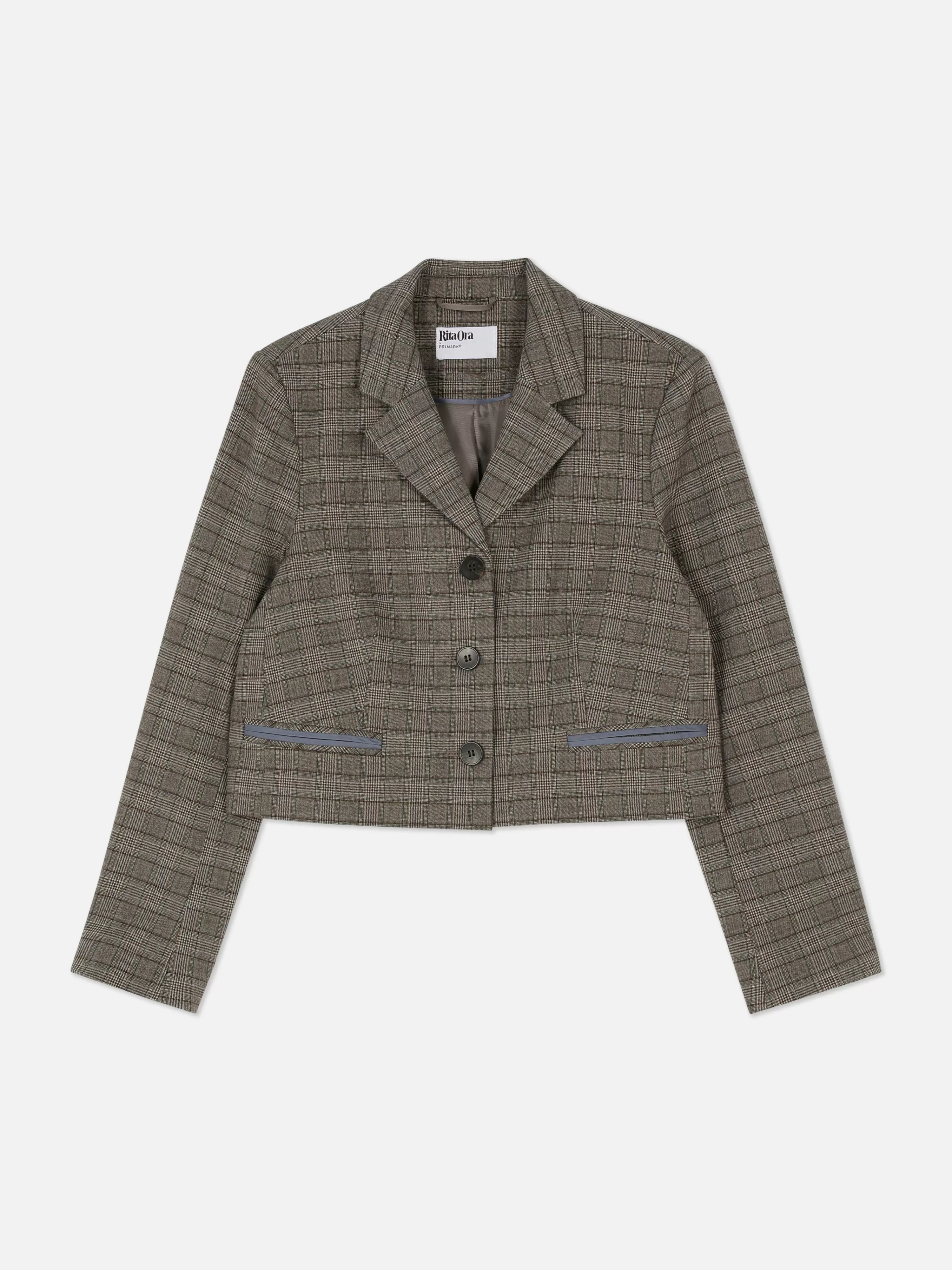 Mujer Primark Blazers | Americana Corta De Cuadros De Rita Ora