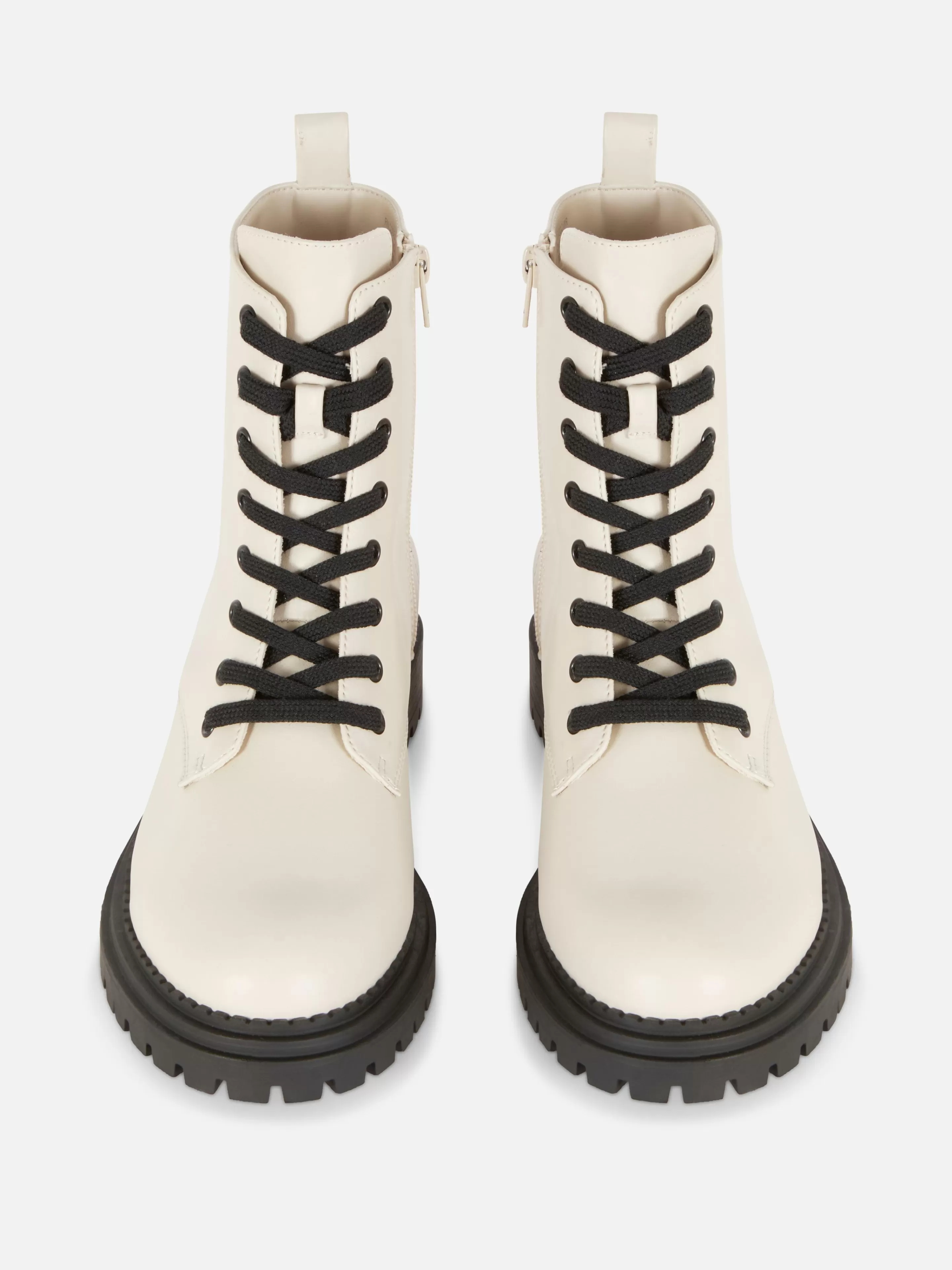 Mujer Primark Botas | Botas Moteras Con Cordones