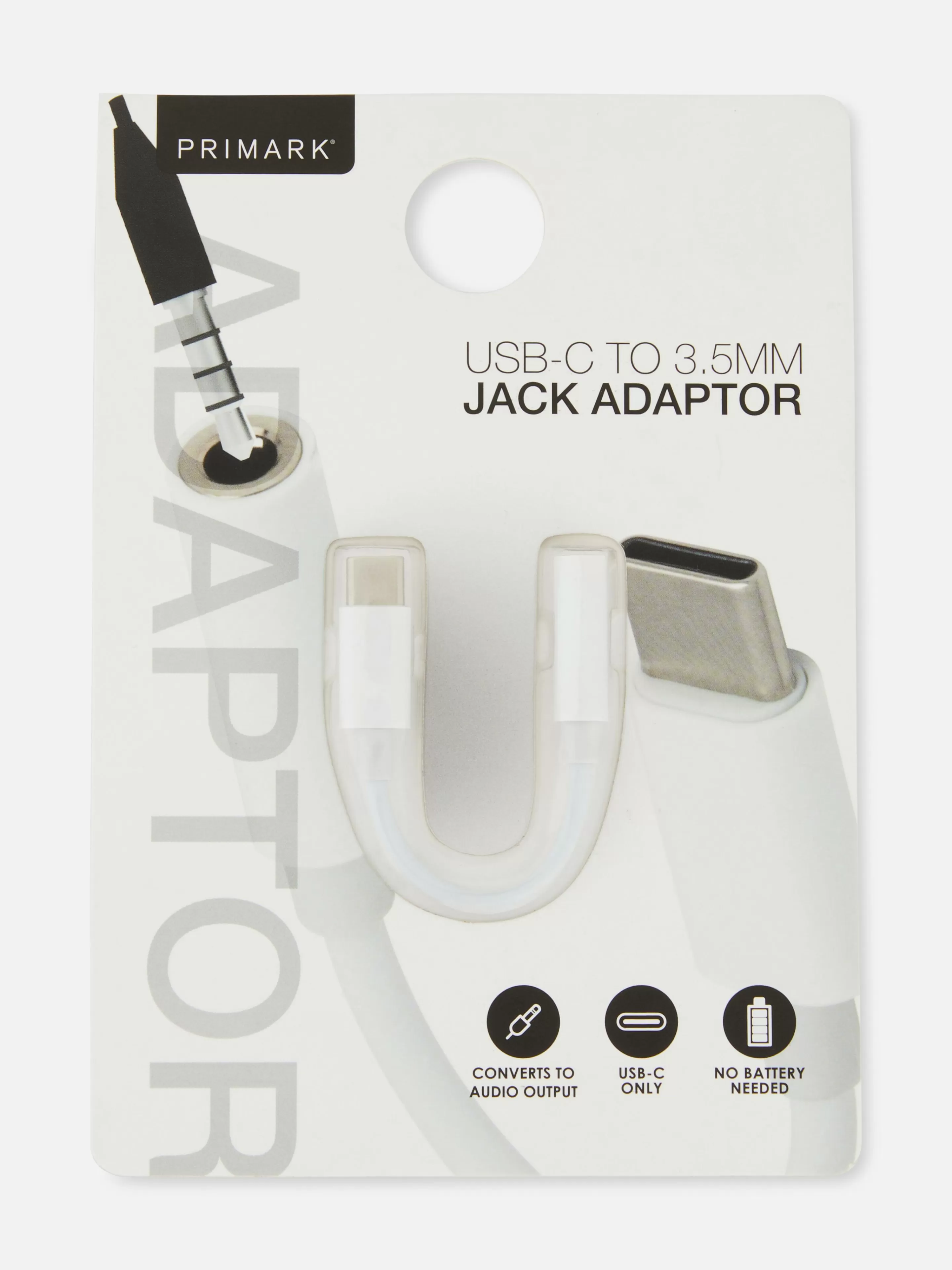 Primark Cargadores | Cable Adaptador De Conector De Audio A USB-C