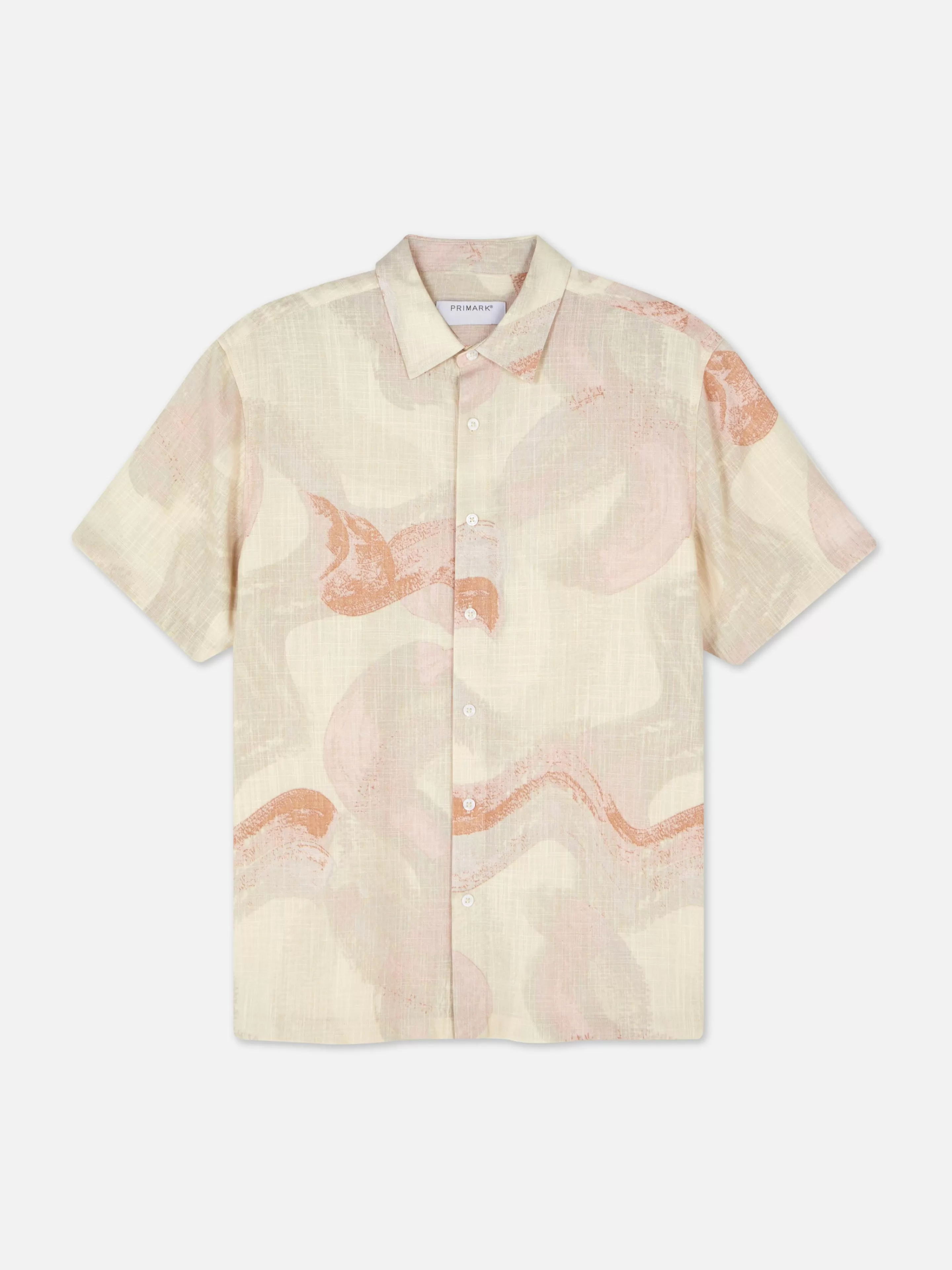 Hombre Primark Camisas | Camisa De Manga Corta Abstracta De Kem