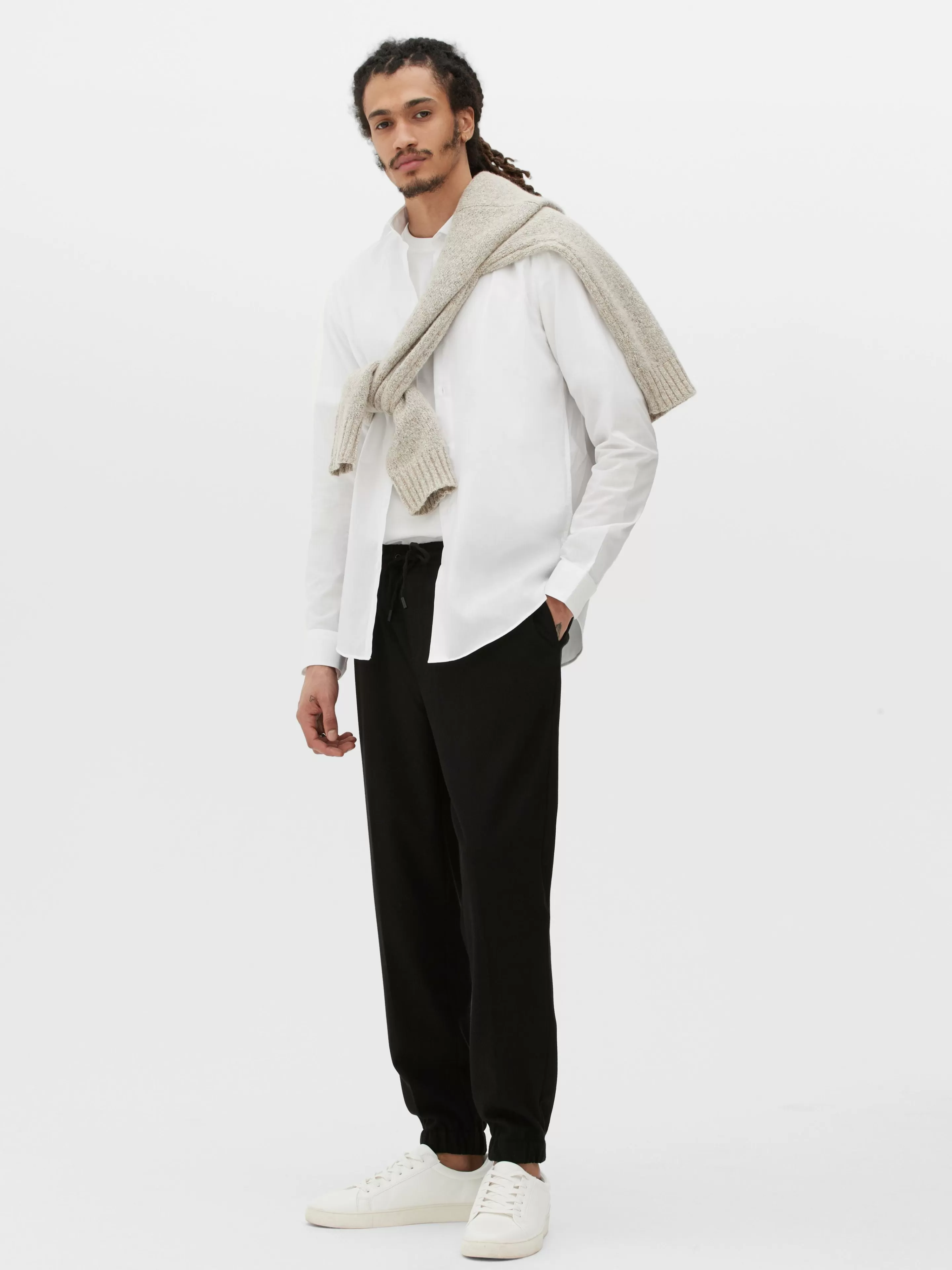 Hombre Primark Camisas | Camisa De Manga Larga Y Corte Recto