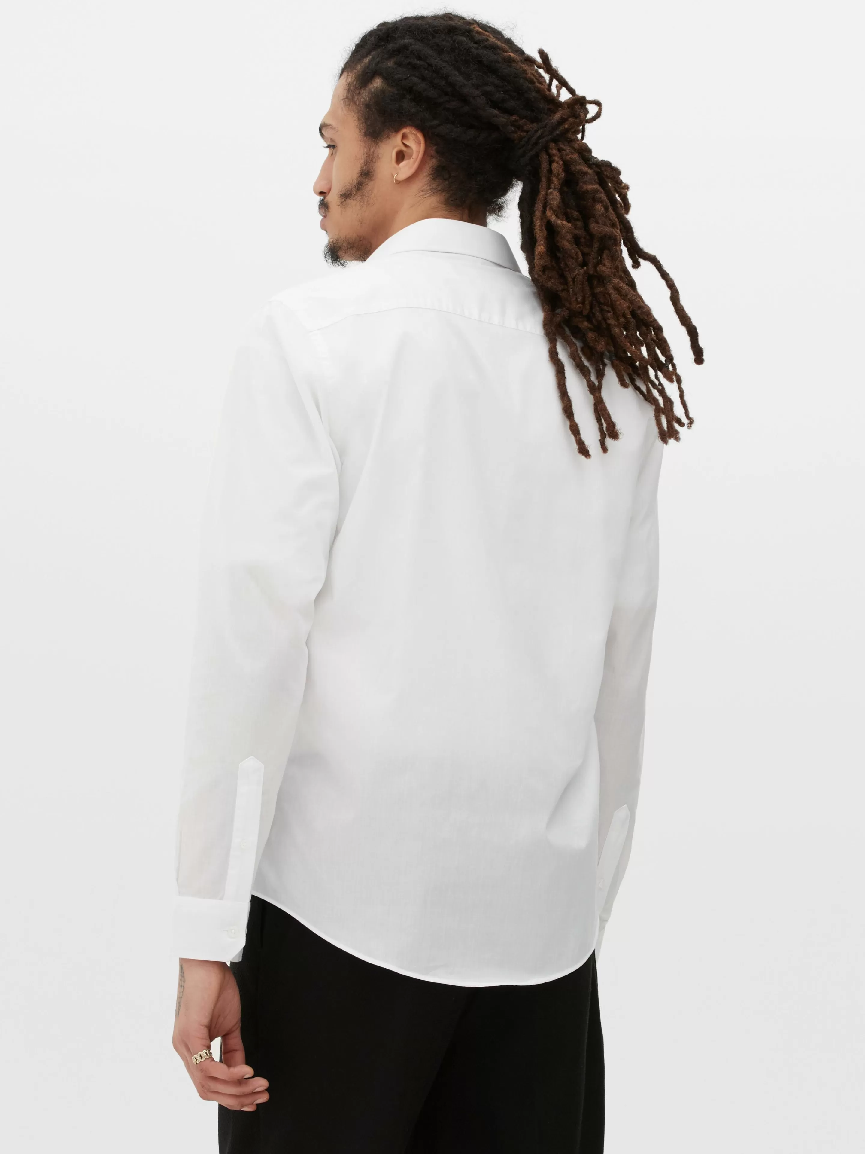 Hombre Primark Camisas | Camisa De Manga Larga Y Corte Recto
