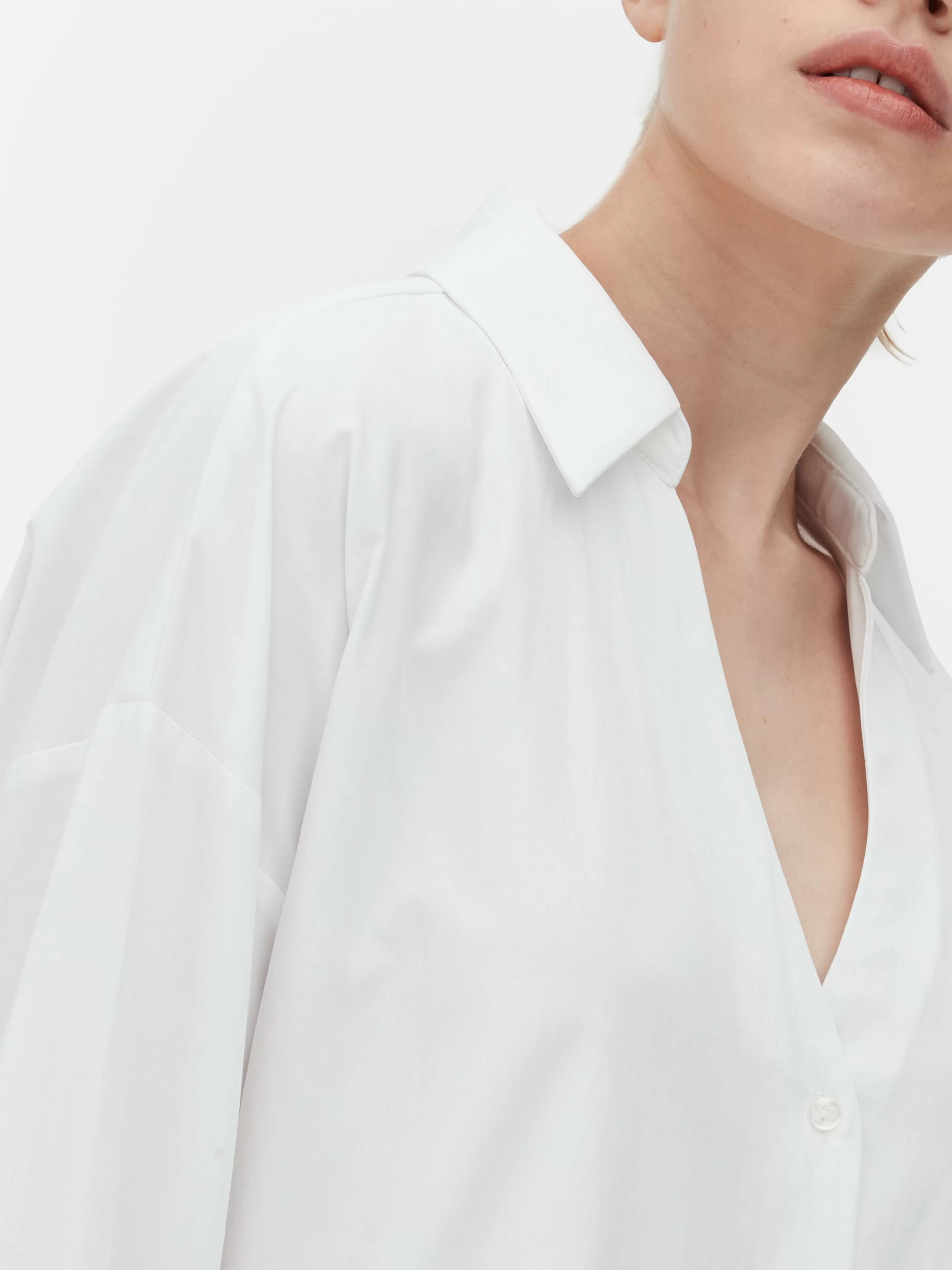 Mujer Primark Camisas Y Blusas | Camisa De Popelina De Corte Oversize