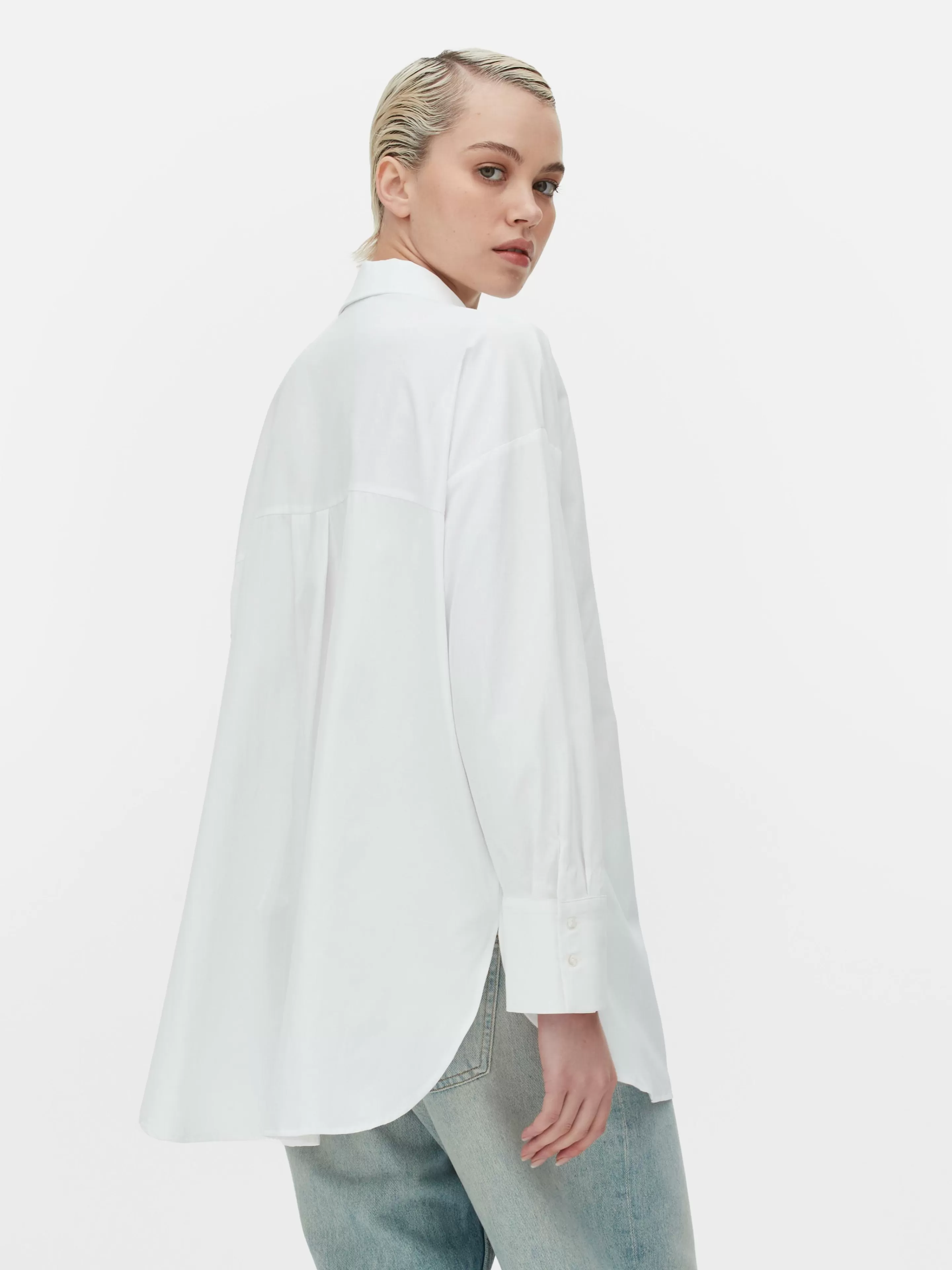 Mujer Primark Camisas Y Blusas | Camisa De Popelina De Corte Oversize