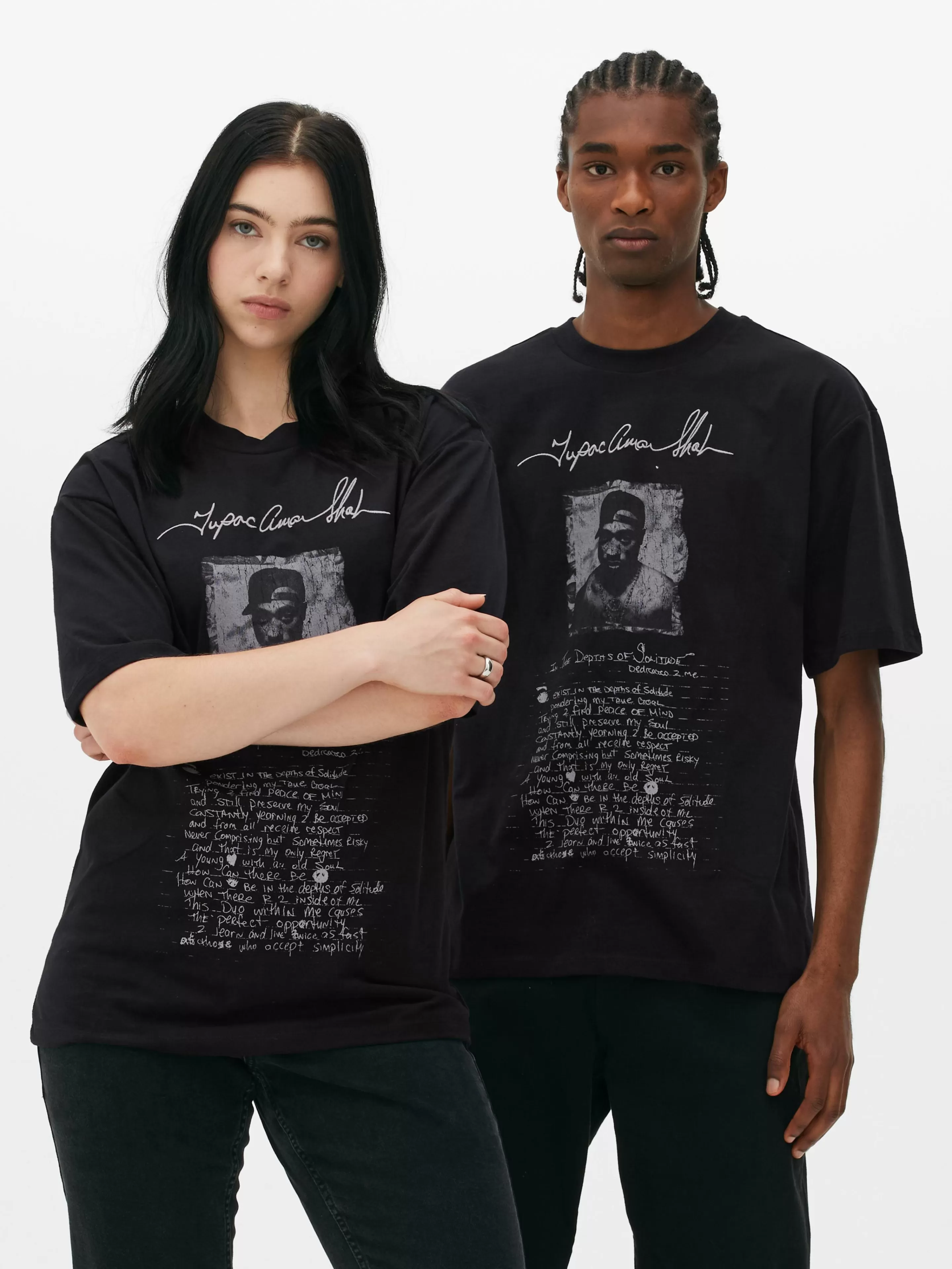 Mujer/Hombre Primark Camisetas Y Sudaderas Con Estampado Gráfico | Tops Y Camisetas | Camiseta Con Estampado Gráfico De 2Pac