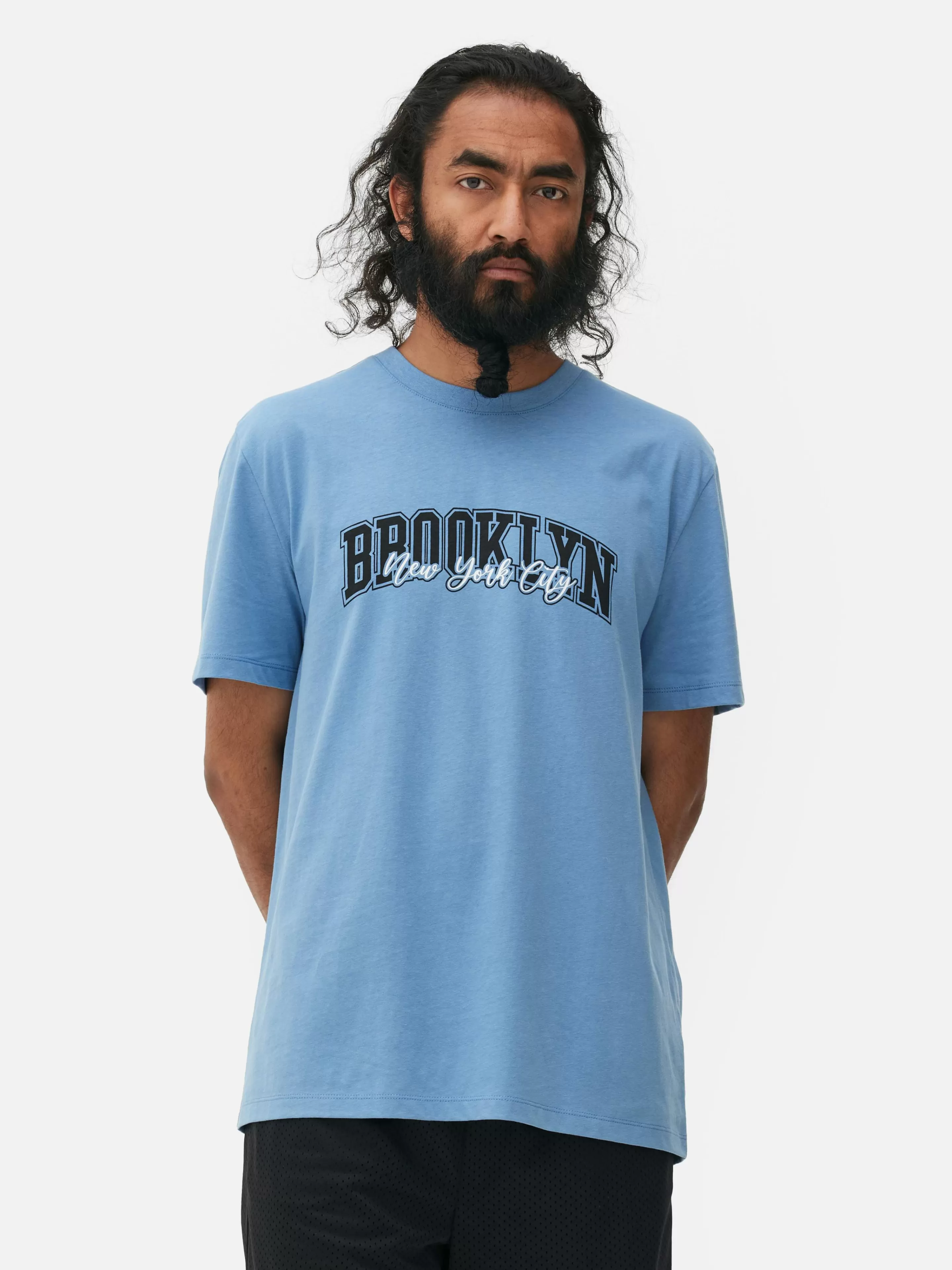 Hombre Primark Tops Y Camisetas | Camiseta Con Estampado Gráfico De «Brooklyn»