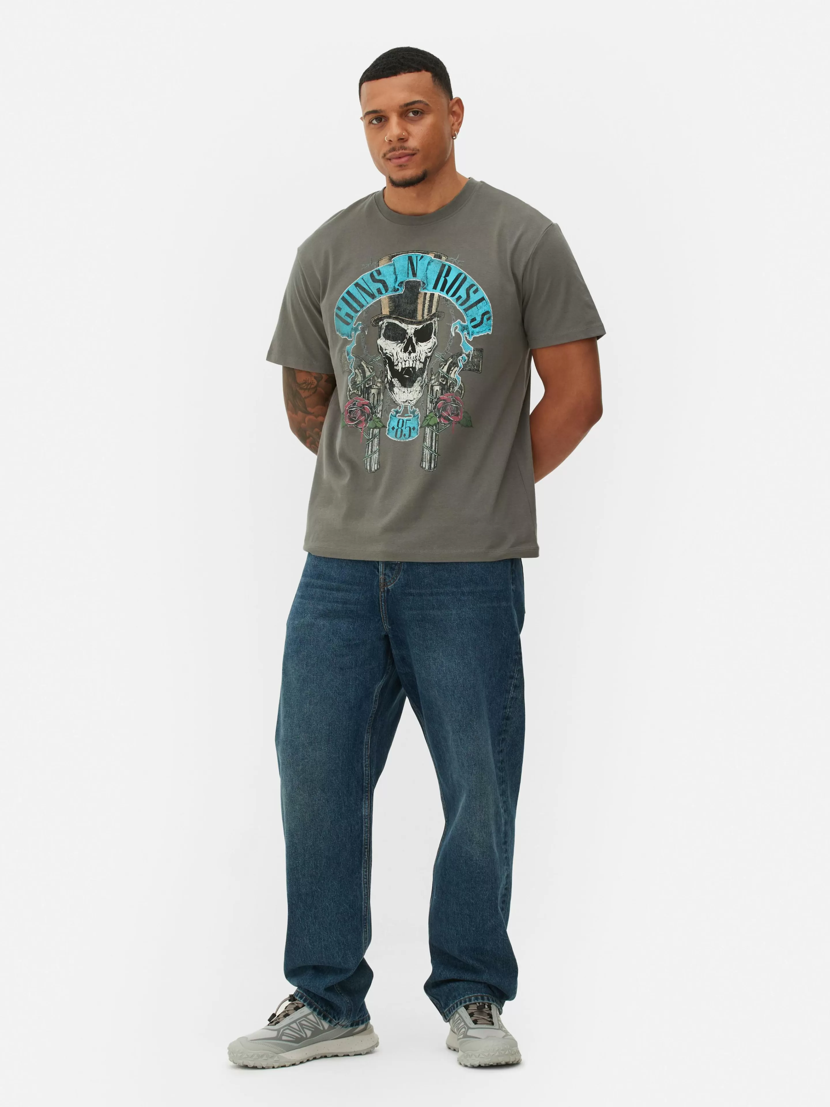 Hombre Primark Camisetas Y Sudaderas Con Estampado Gráfico | Tops Y Camisetas | Camiseta Con Estampado Gráfico De Guns N' Roses