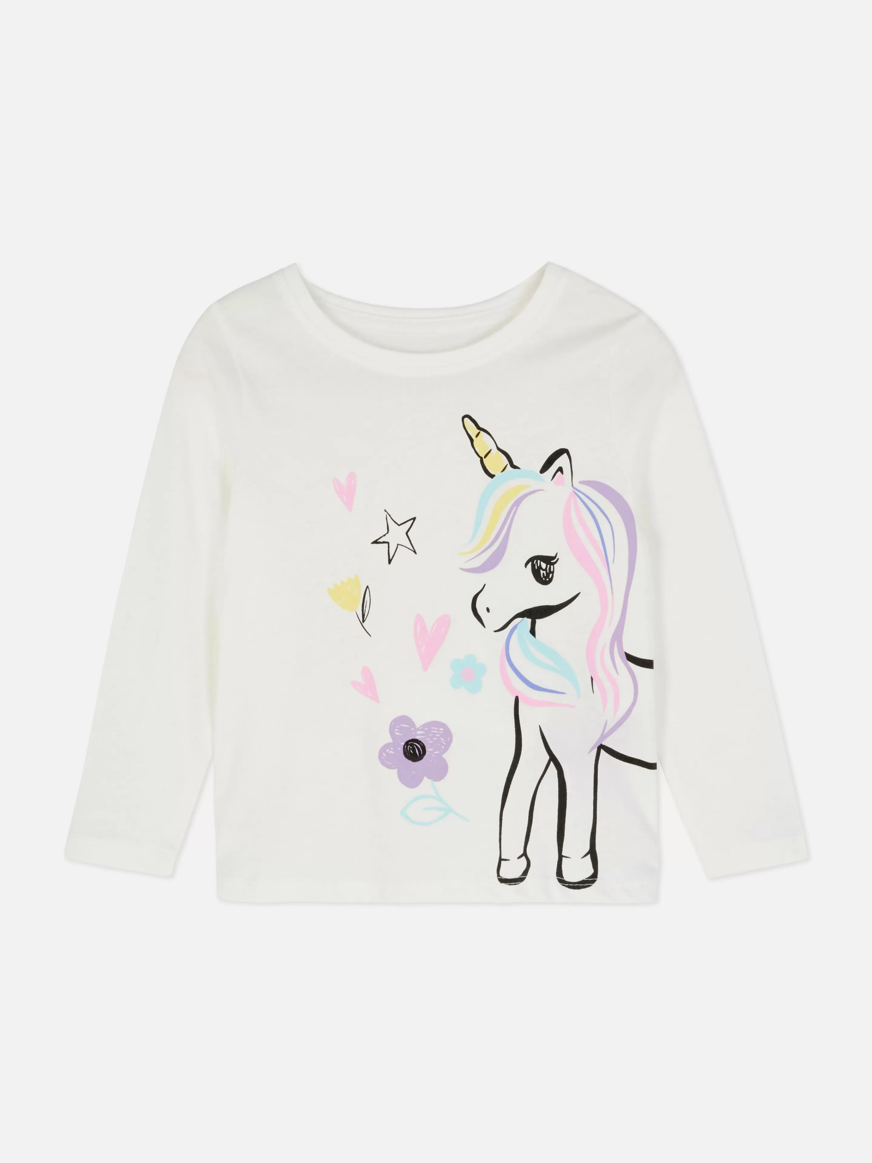 Niños Primark Tops Y Camisetas | Camiseta Con Estampado Gráfico De Unicornio