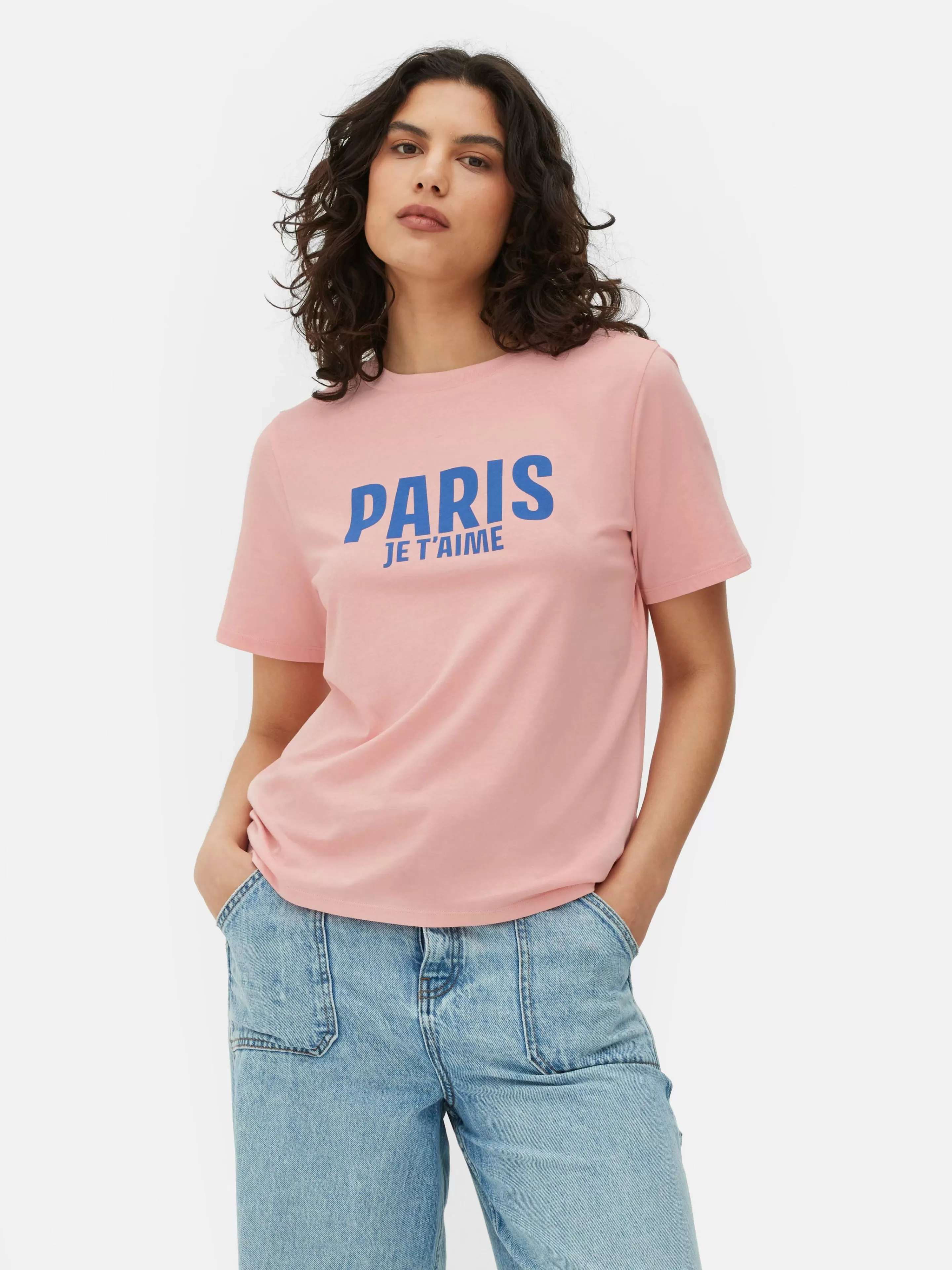 Mujer Primark Tops Y Camisetas | Camiseta Con Estampado Gráfico «Paris»