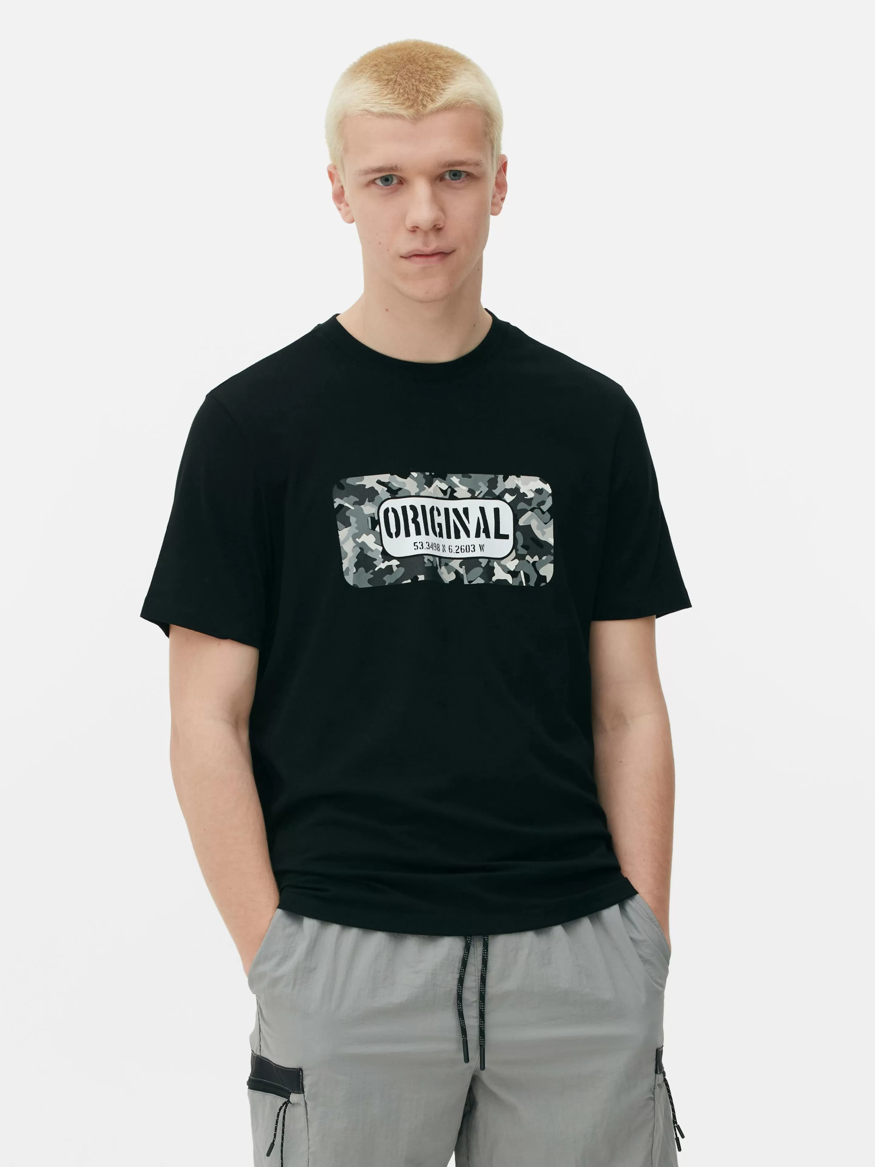 Hombre Primark Tops Y Camisetas | Camiseta Con Estampado «Original»