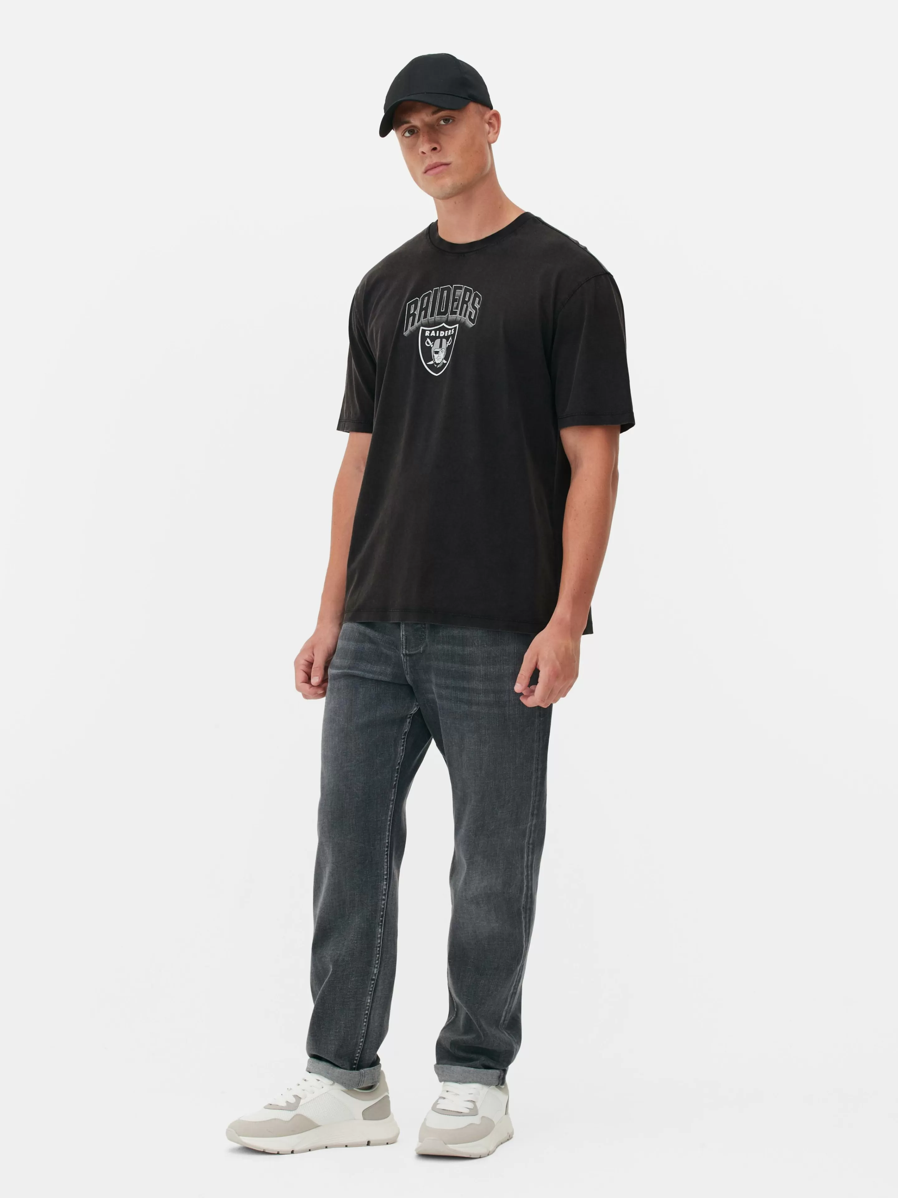 Hombre Primark Camisetas Y Sudaderas Con Estampado Gráfico | Tops Y Camisetas | Camiseta Con Gráfico De Las Vegas Raiders De La NFL