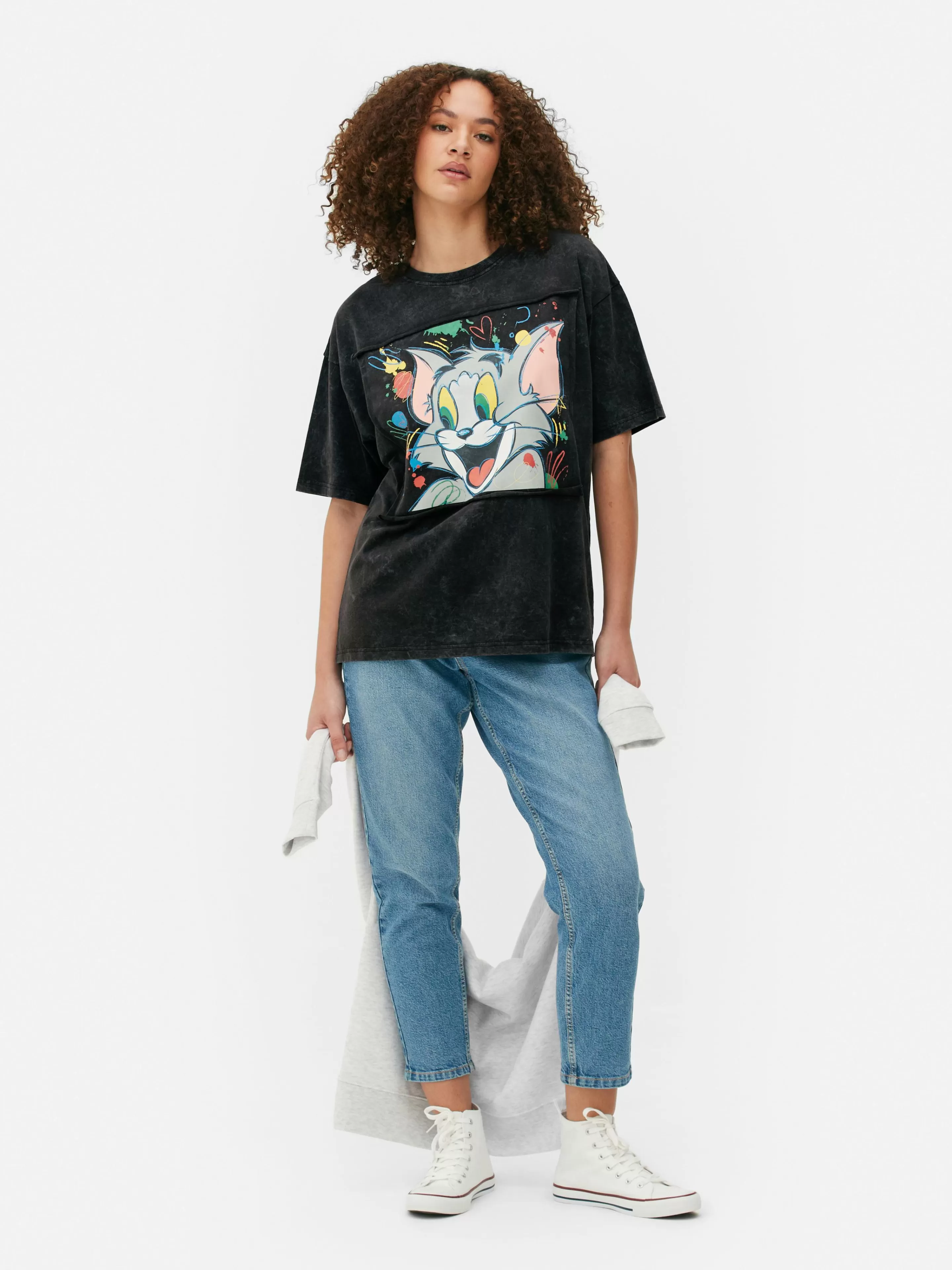 Mujer Primark Tops Y Camisetas | Camiseta Con Plano De Tom Y Jerry