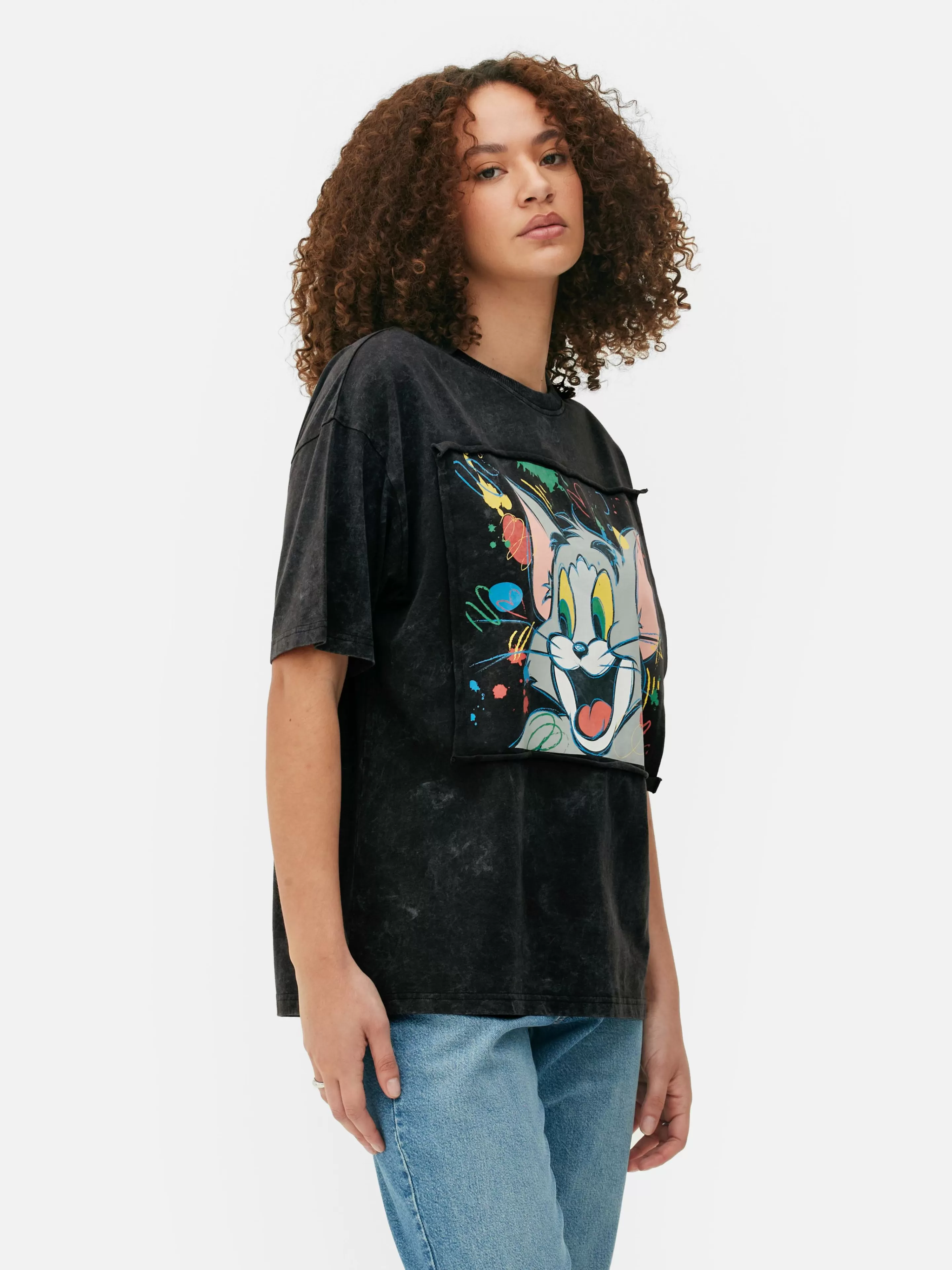 Mujer Primark Tops Y Camisetas | Camiseta Con Plano De Tom Y Jerry