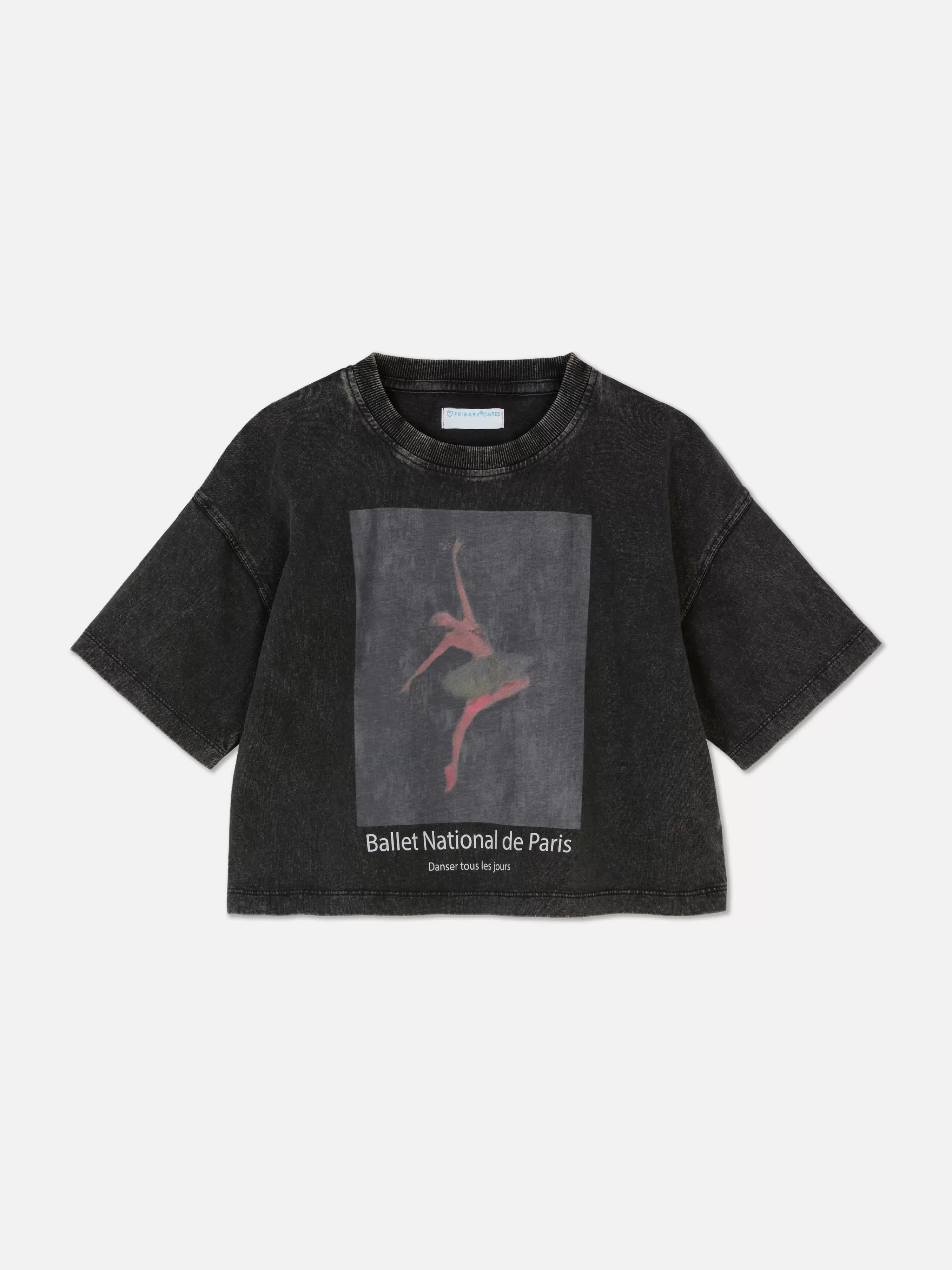 Niños Primark Tops Y Camisetas | Camiseta Corta Con Diseño De Bailarina Parisina