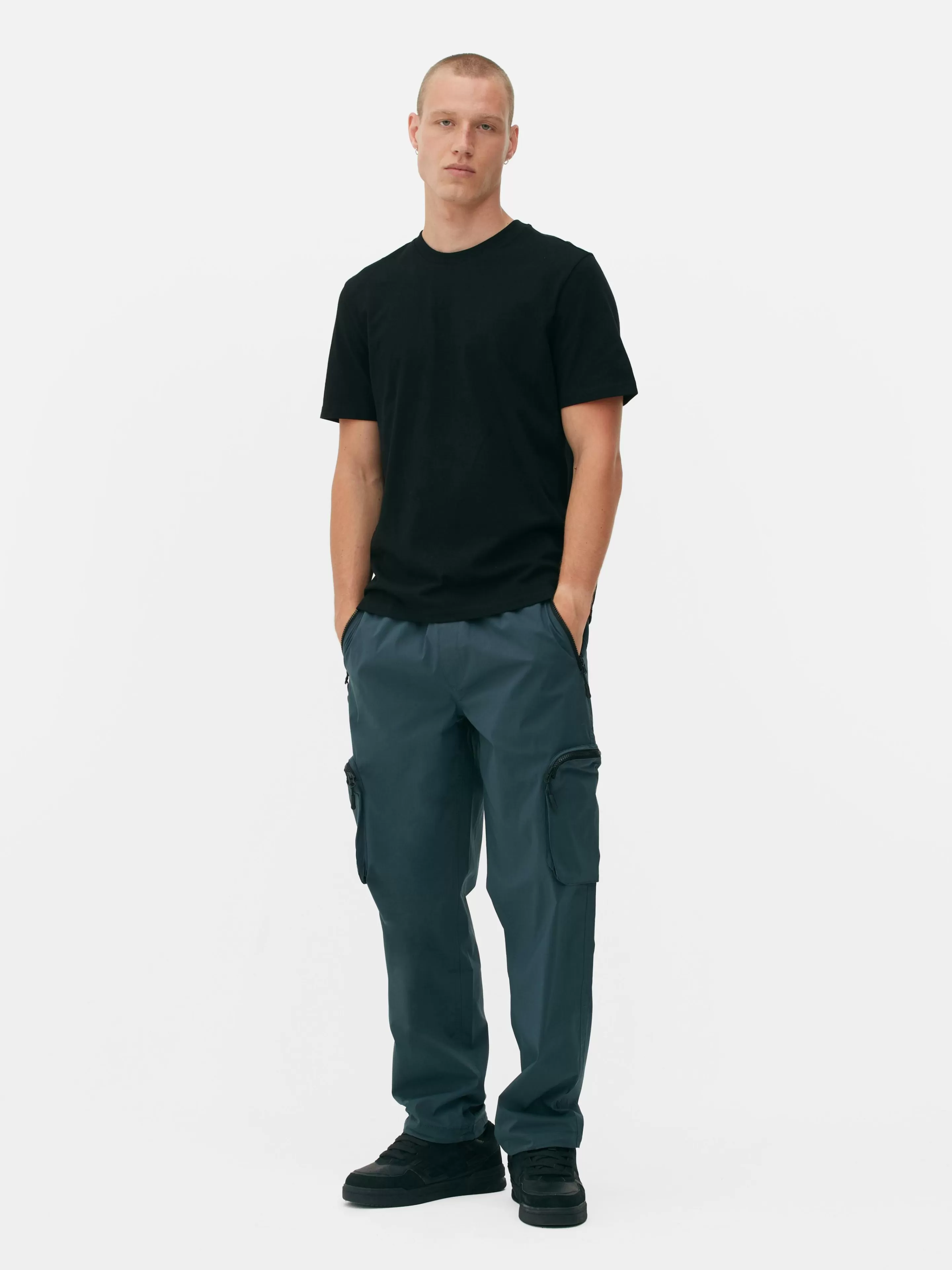 Hombre Primark Tops Y Camisetas | Camiseta De Cuello Redondo Y Corte Recto