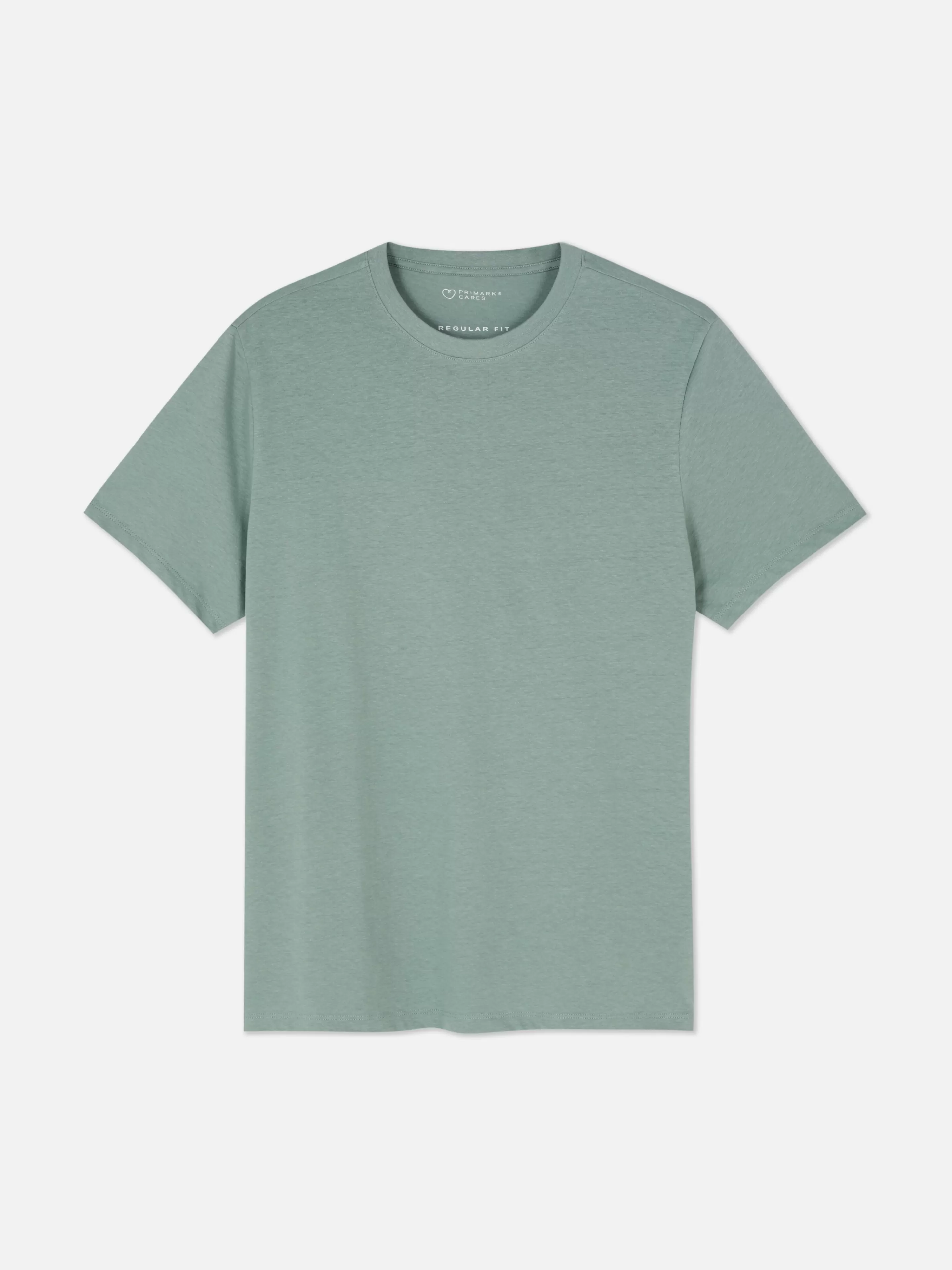 Hombre Primark Tops Y Camisetas | Camiseta De Cuello Redondo Y Corte Recto