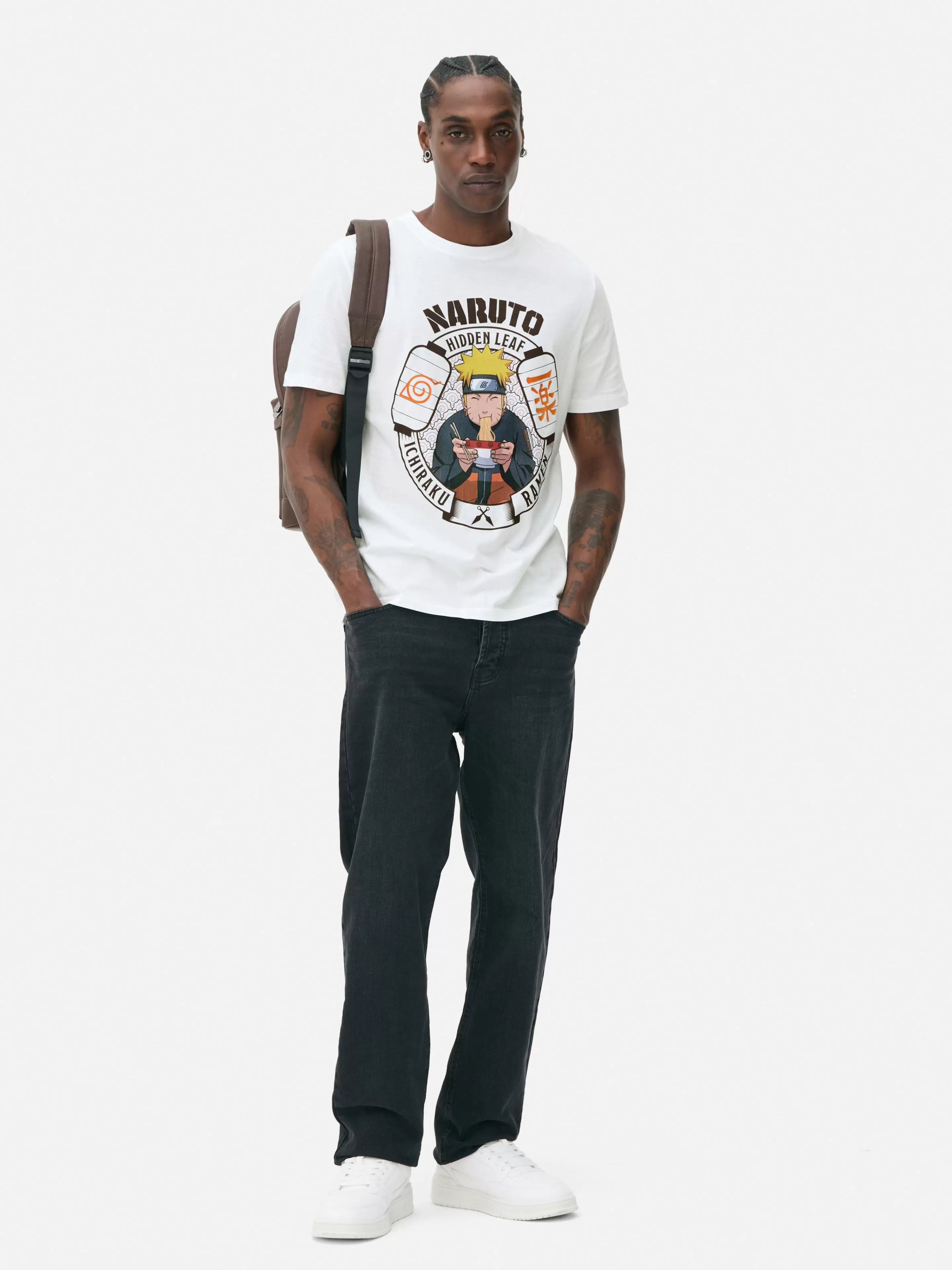 Hombre Primark Camisetas Y Sudaderas Con Estampado Gráfico | Tops Y Camisetas | Camiseta De Ichiraku Ramen De Naruto