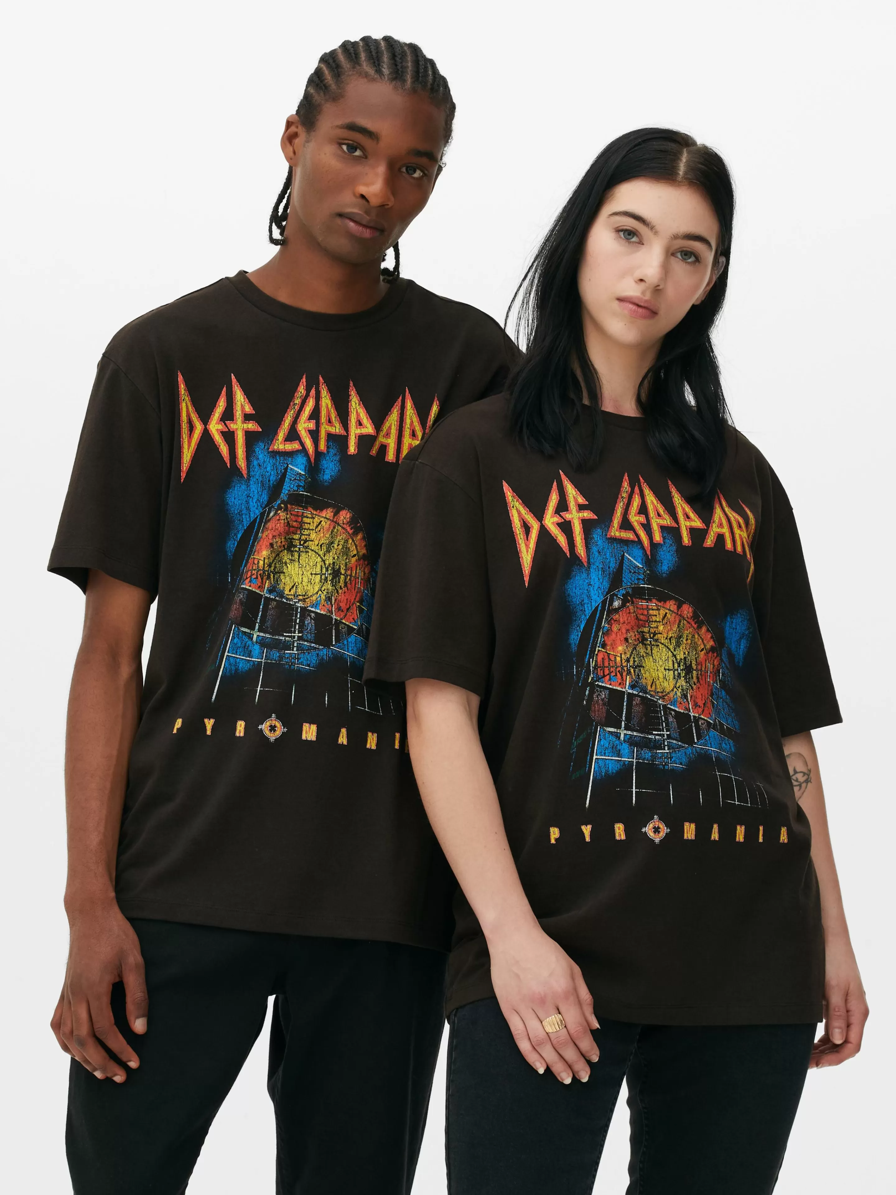 Mujer/Hombre Primark Camisetas Y Sudaderas Con Estampado Gráfico | Tops Y Camisetas | Camiseta De Manga Corta Con Estampado De Def Leppard