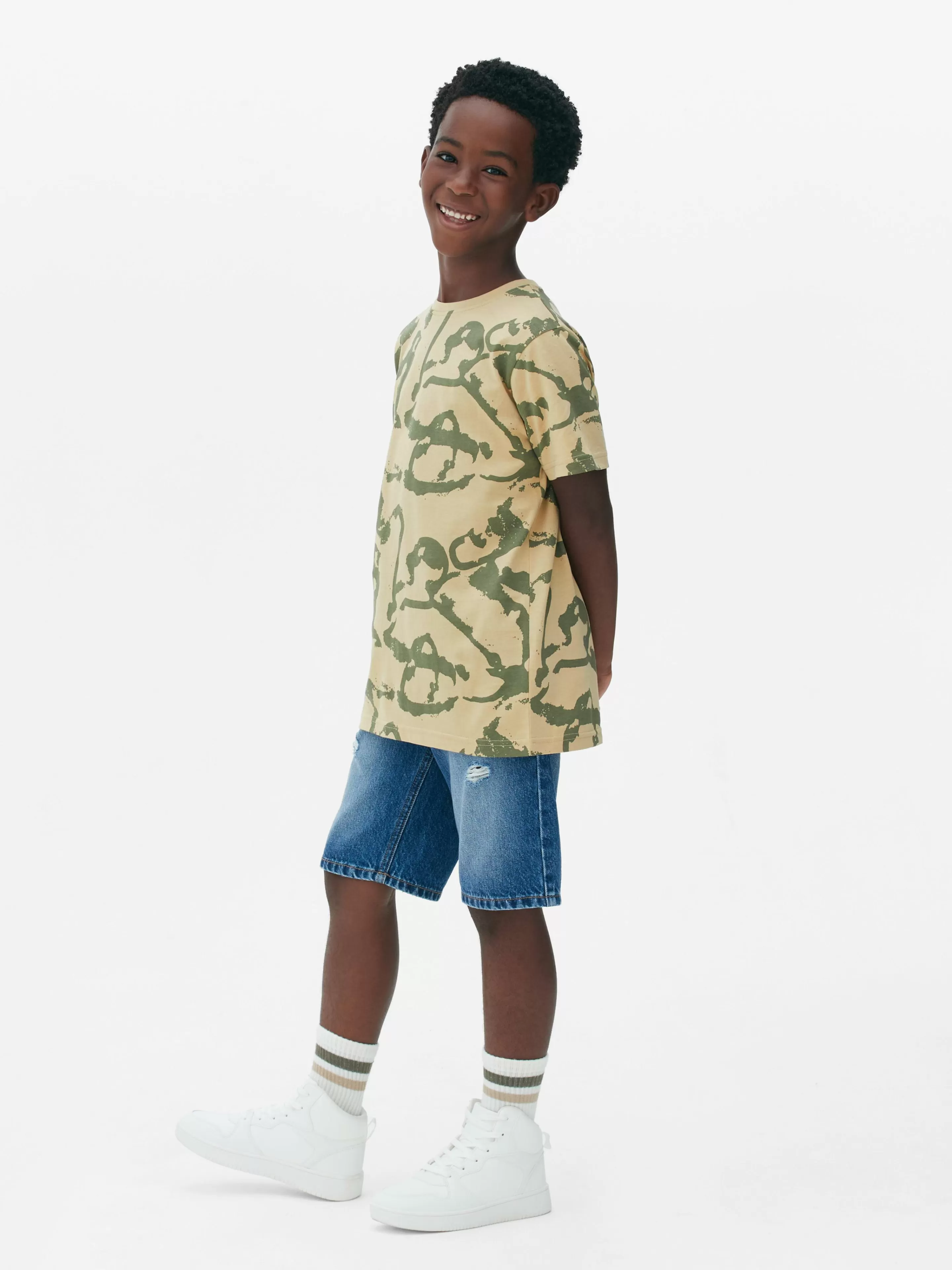 Niños Primark Tops Y Camisetas | Camiseta De Manga Corta Con Estampado Gráfico