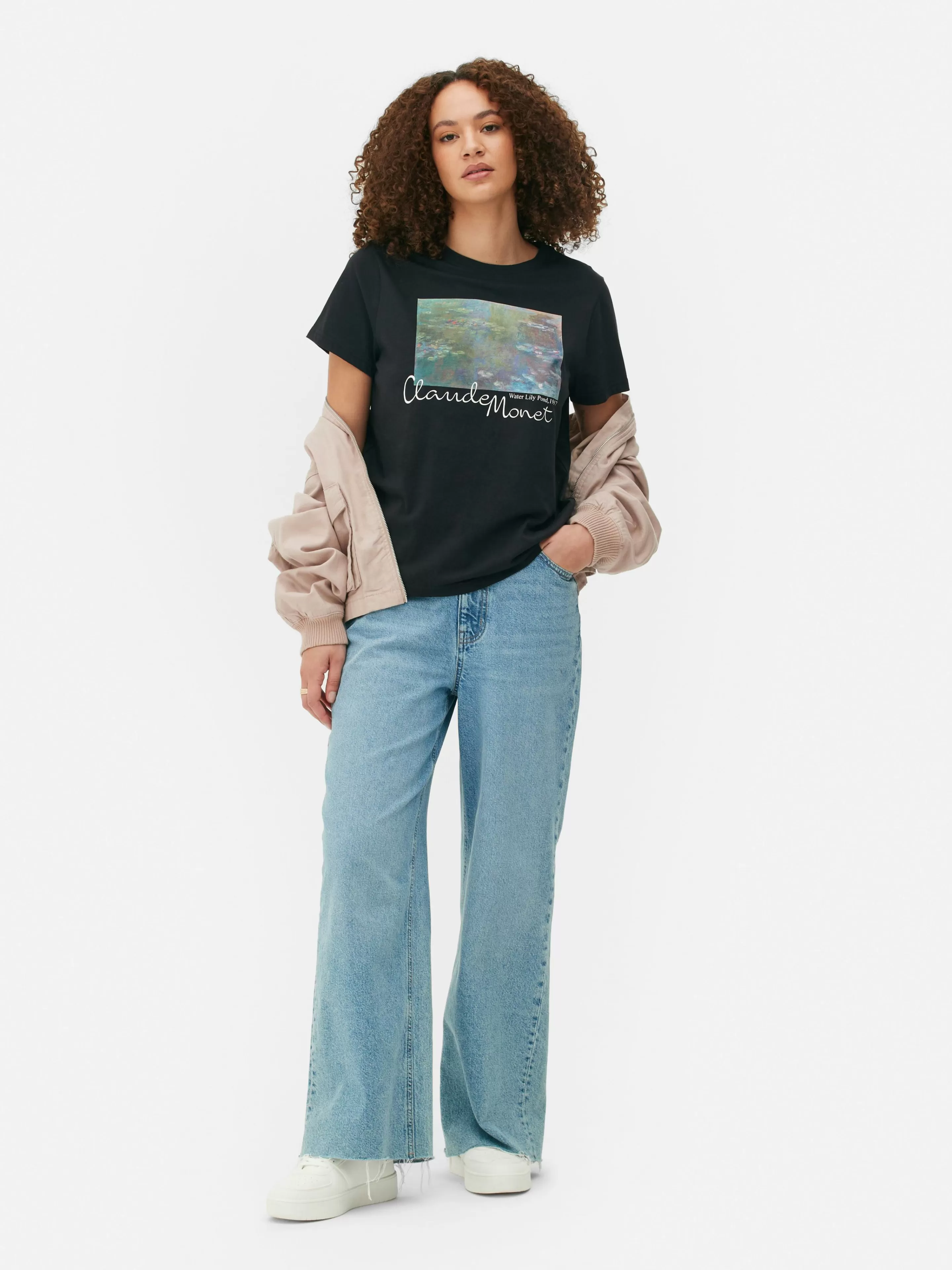 Mujer Primark Tops Y Camisetas | Camiseta De Manga Corta De Claude Monet