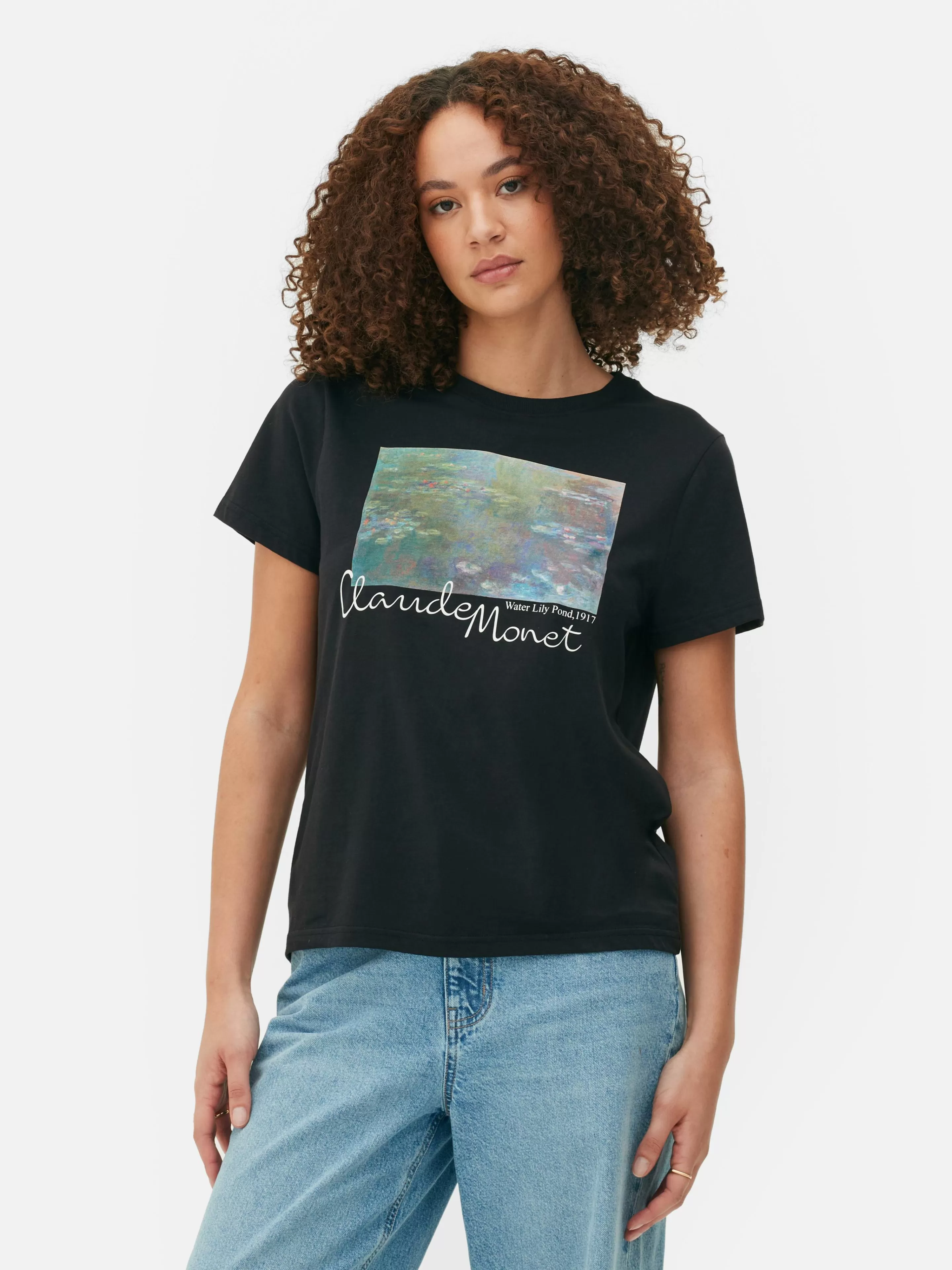 Mujer Primark Tops Y Camisetas | Camiseta De Manga Corta De Claude Monet