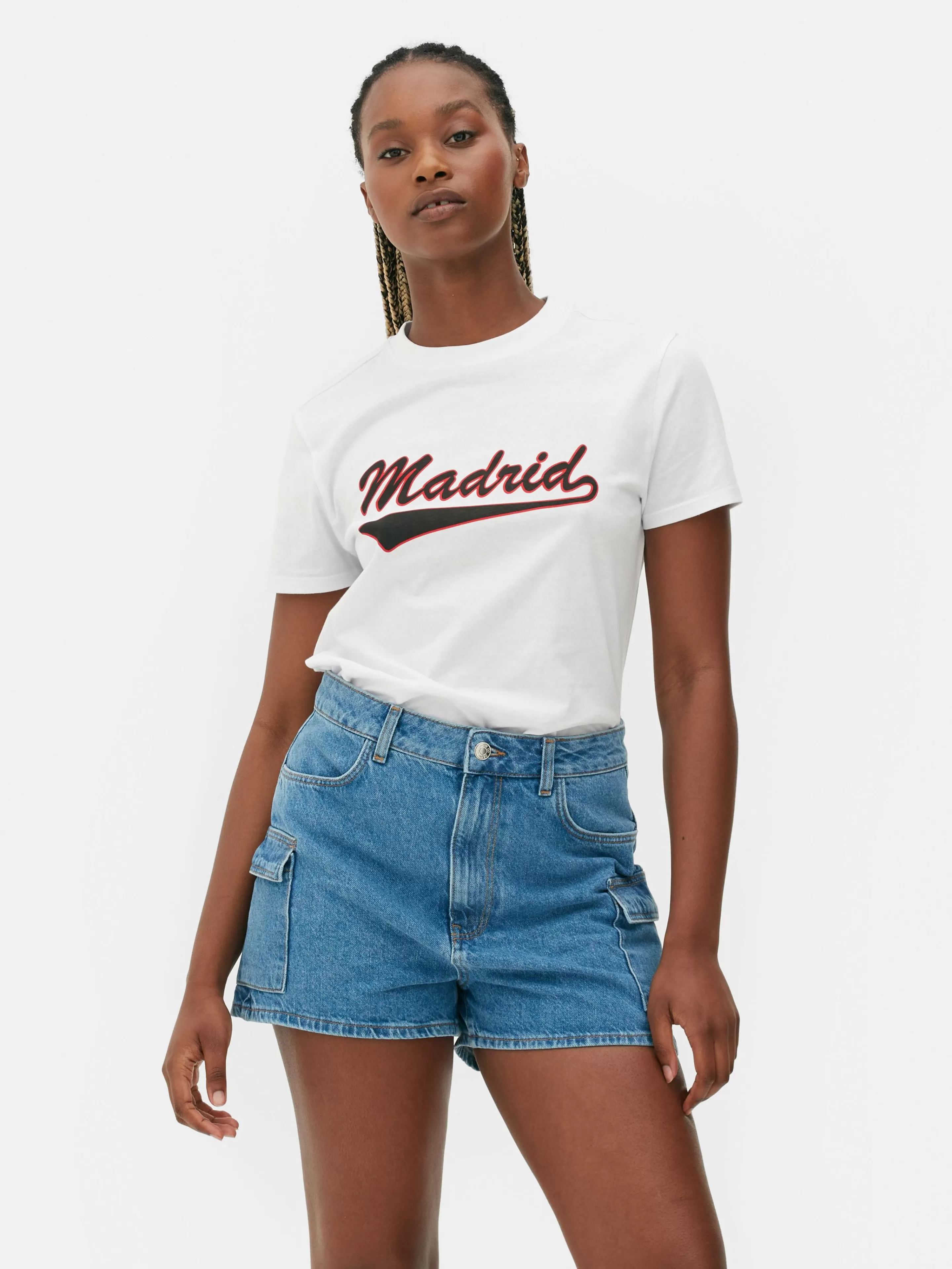 Mujer Primark Tops Y Camisetas | Camiseta De Manga Corta «Madrid»