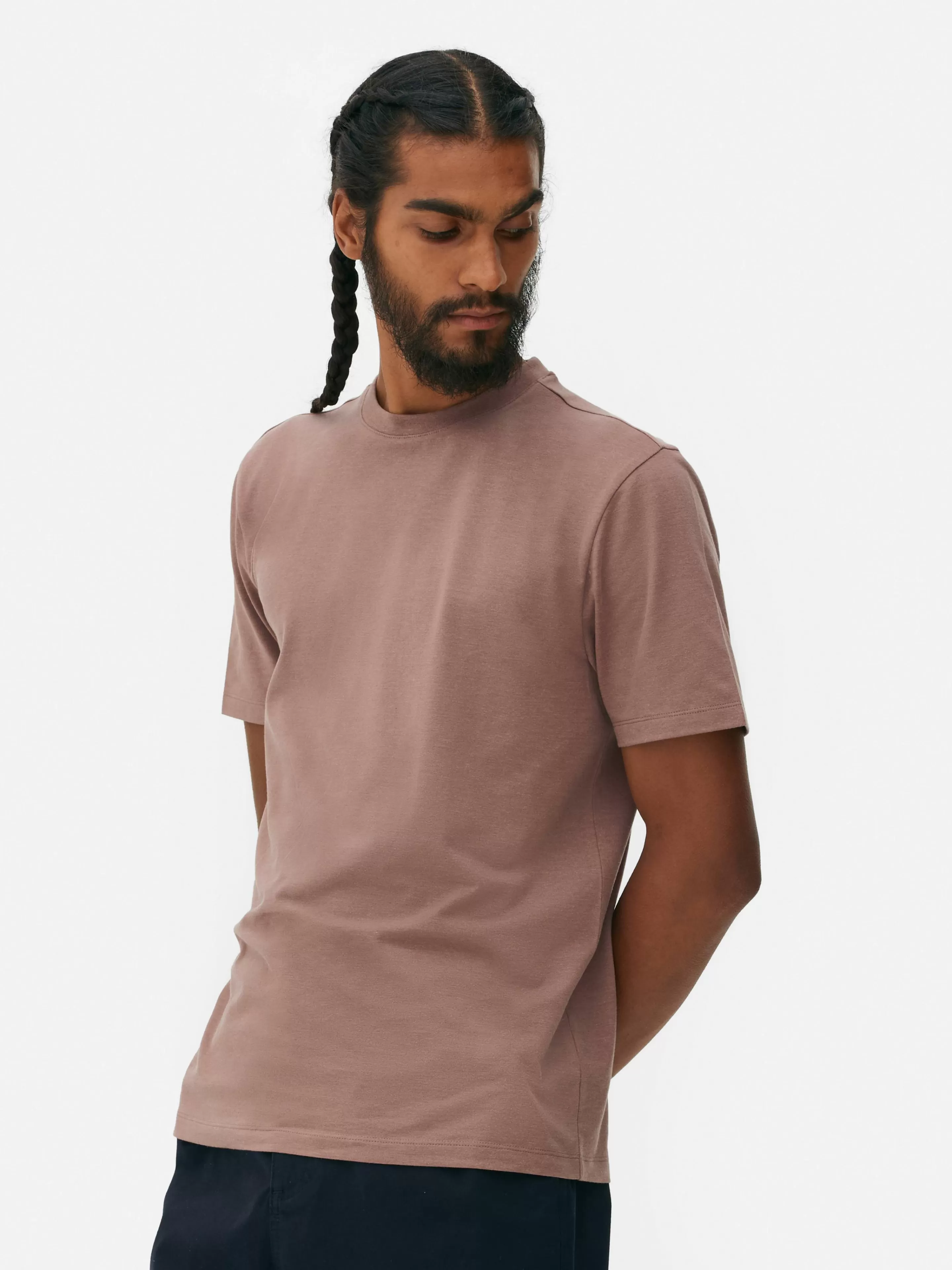 Hombre Primark Tops Y Camisetas | Camiseta De Manga Corta Y Corte Entallado