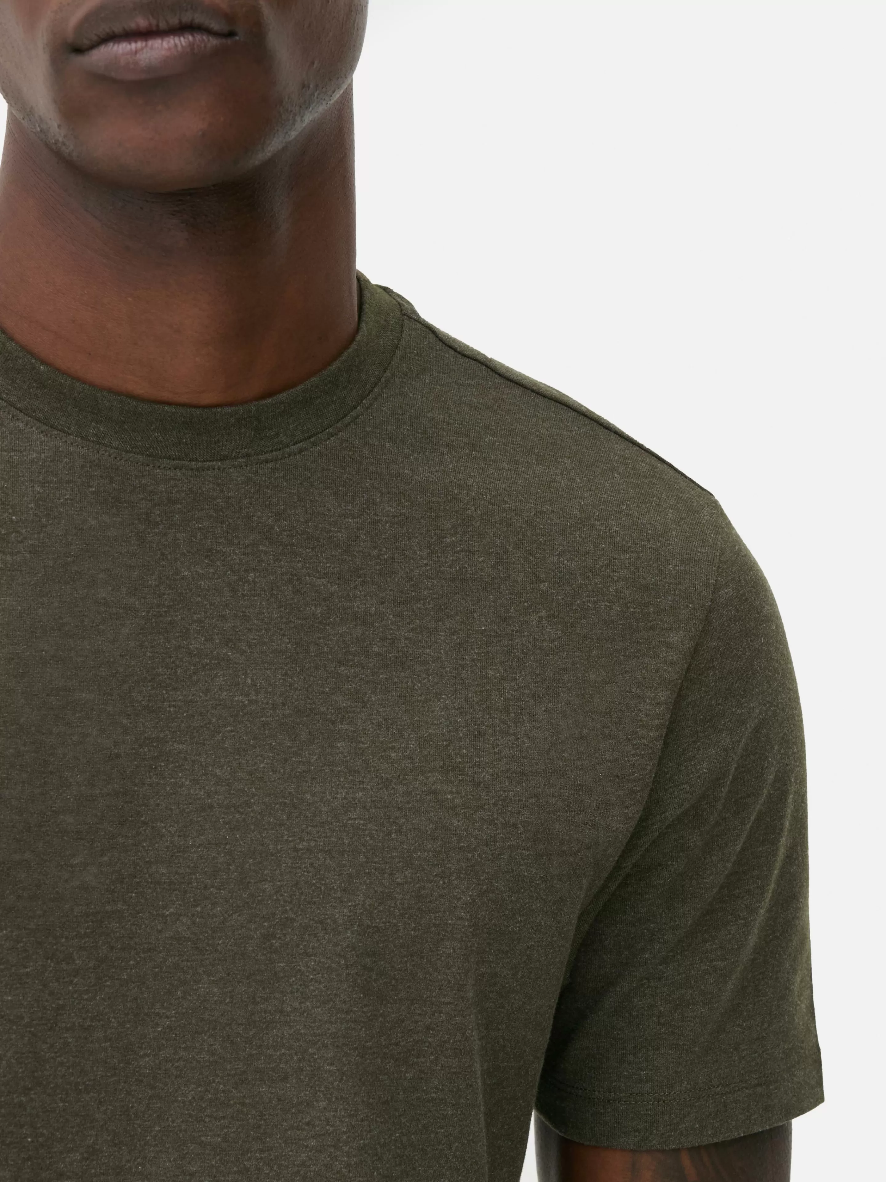 Hombre Primark Tops Y Camisetas | Camiseta De Manga Corta Y Corte Entallado