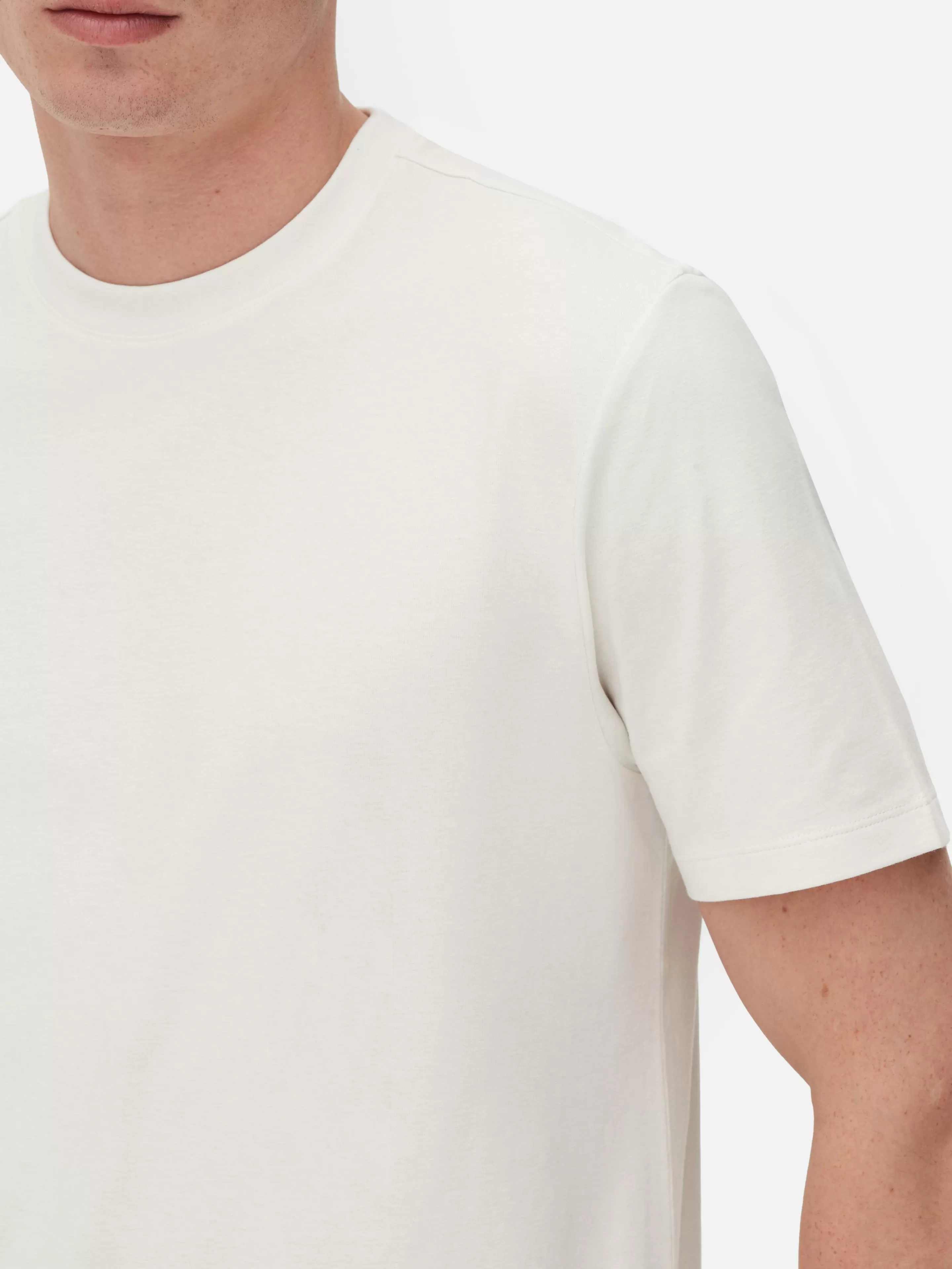 Hombre Primark Tops Y Camisetas | Camiseta De Manga Corta Y Corte Entallado