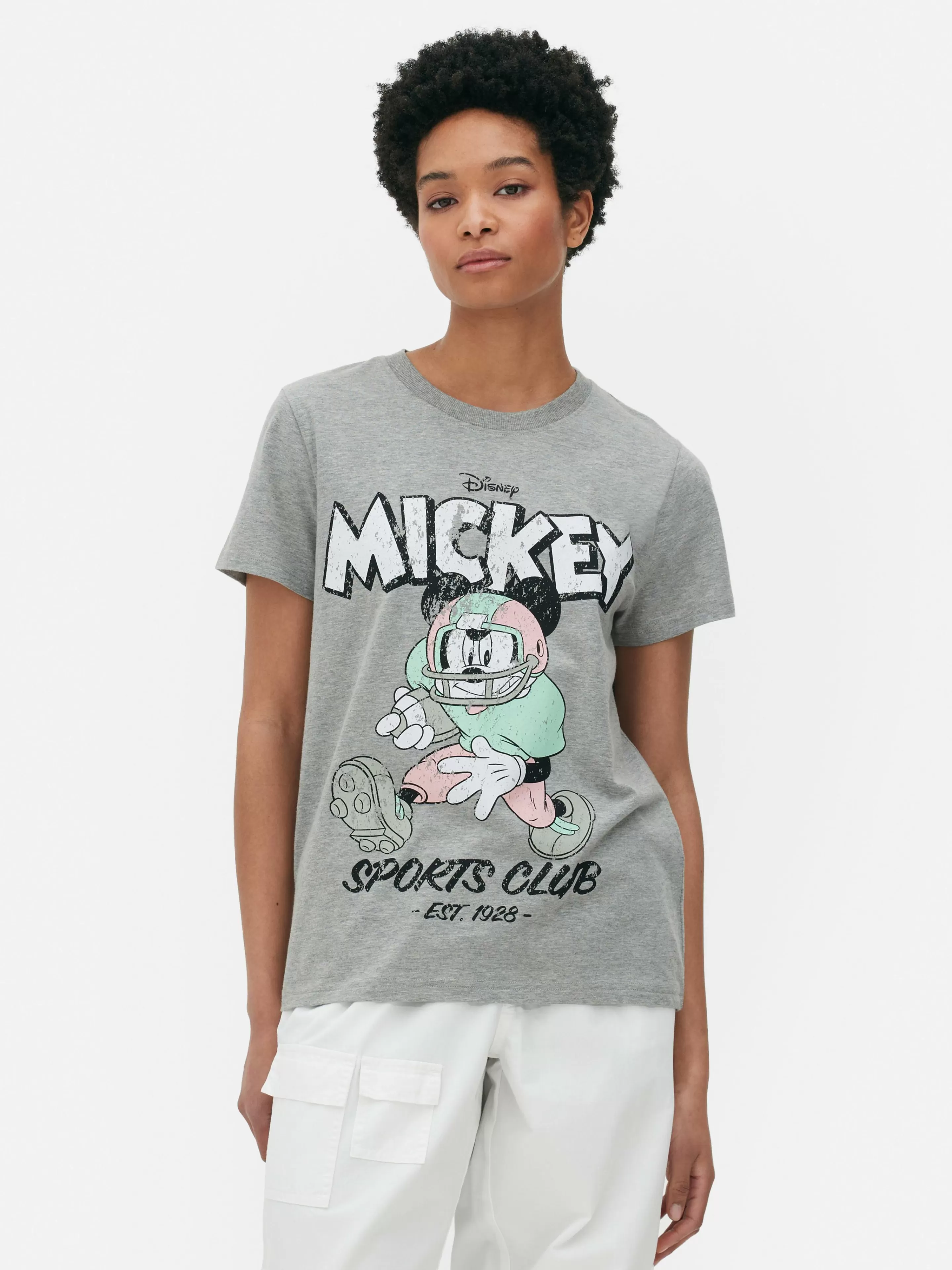 Mujer Primark Tops Y Camisetas | Camiseta De Mickey Mouse Sports Club De Disney