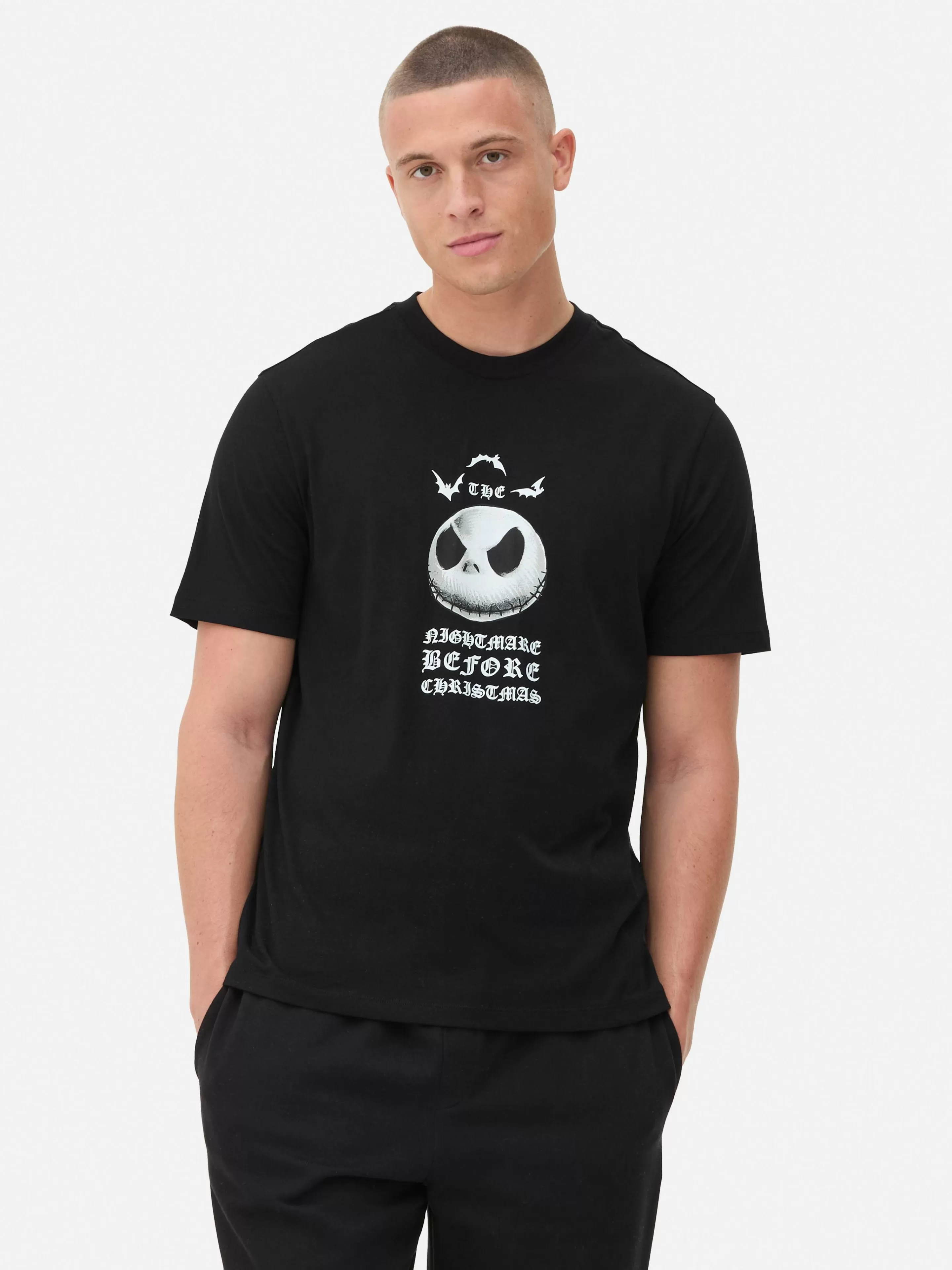 Hombre Primark Camisetas Y Sudaderas Con Estampado Gráfico | Tops Y Camisetas | Camiseta De Pesadilla Antes De Navidad De Disney