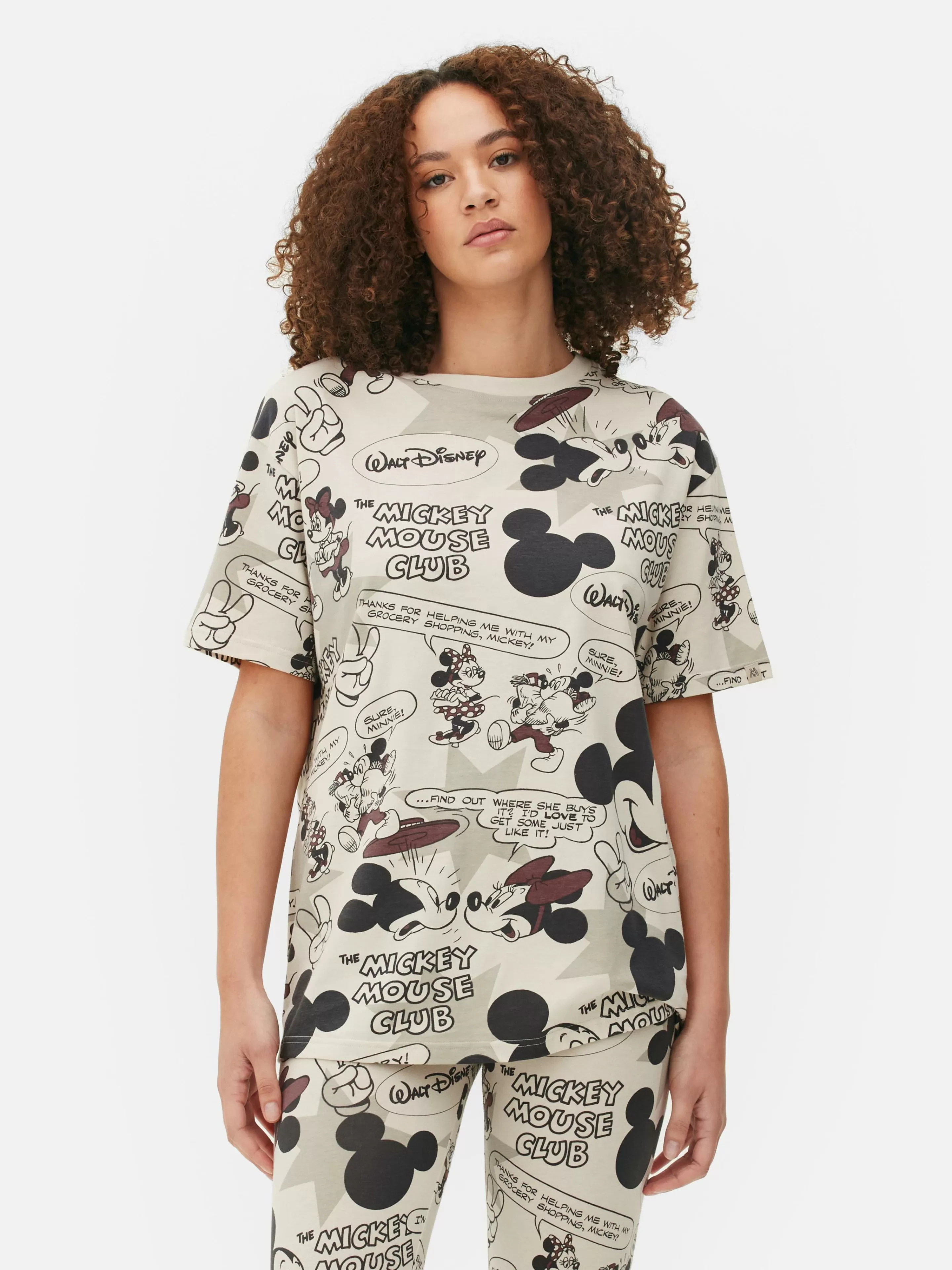 Mujer Primark Tops De Pijama | Camiseta De Pijama De Mickey Mouse De Disney