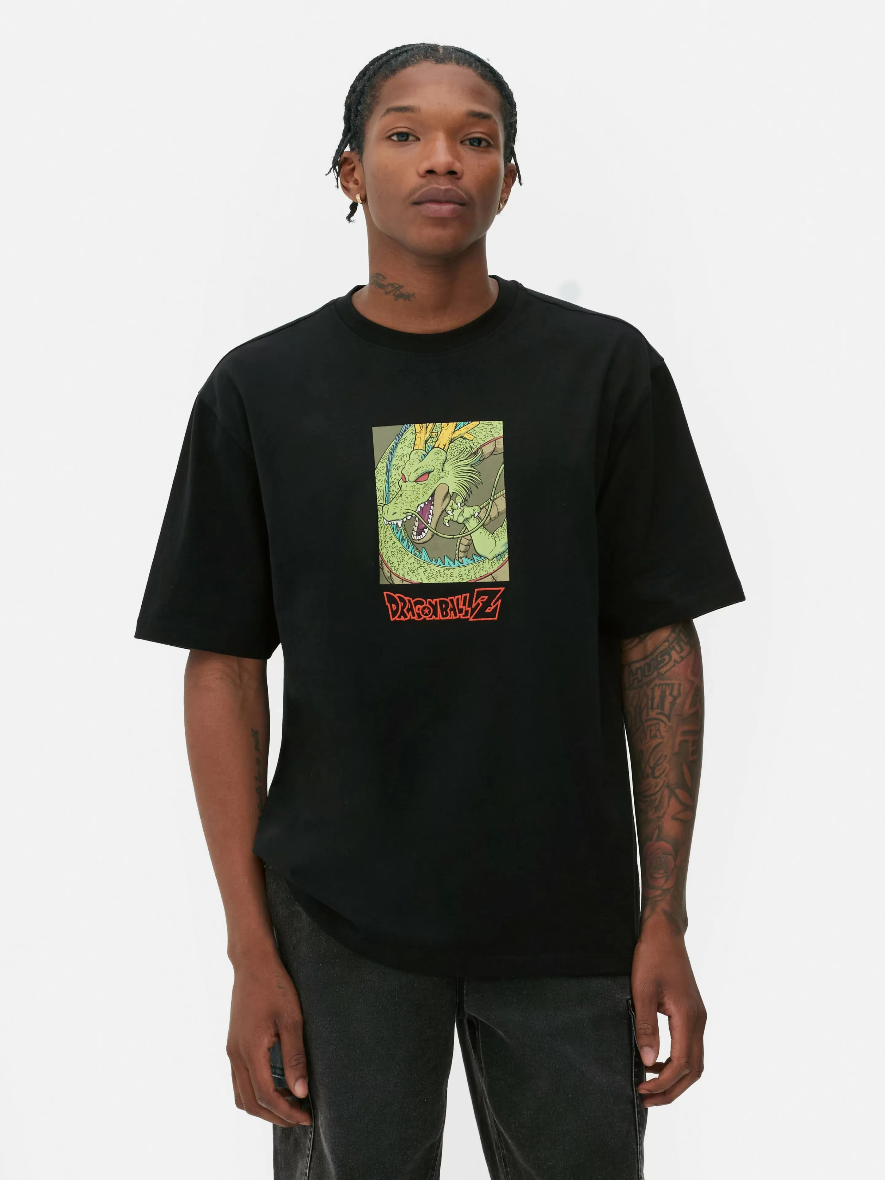 Hombre Primark Camisetas Y Sudaderas Con Estampado Gráfico | Tops Y Camisetas | Camiseta De Shenron De Dragon Ball Z