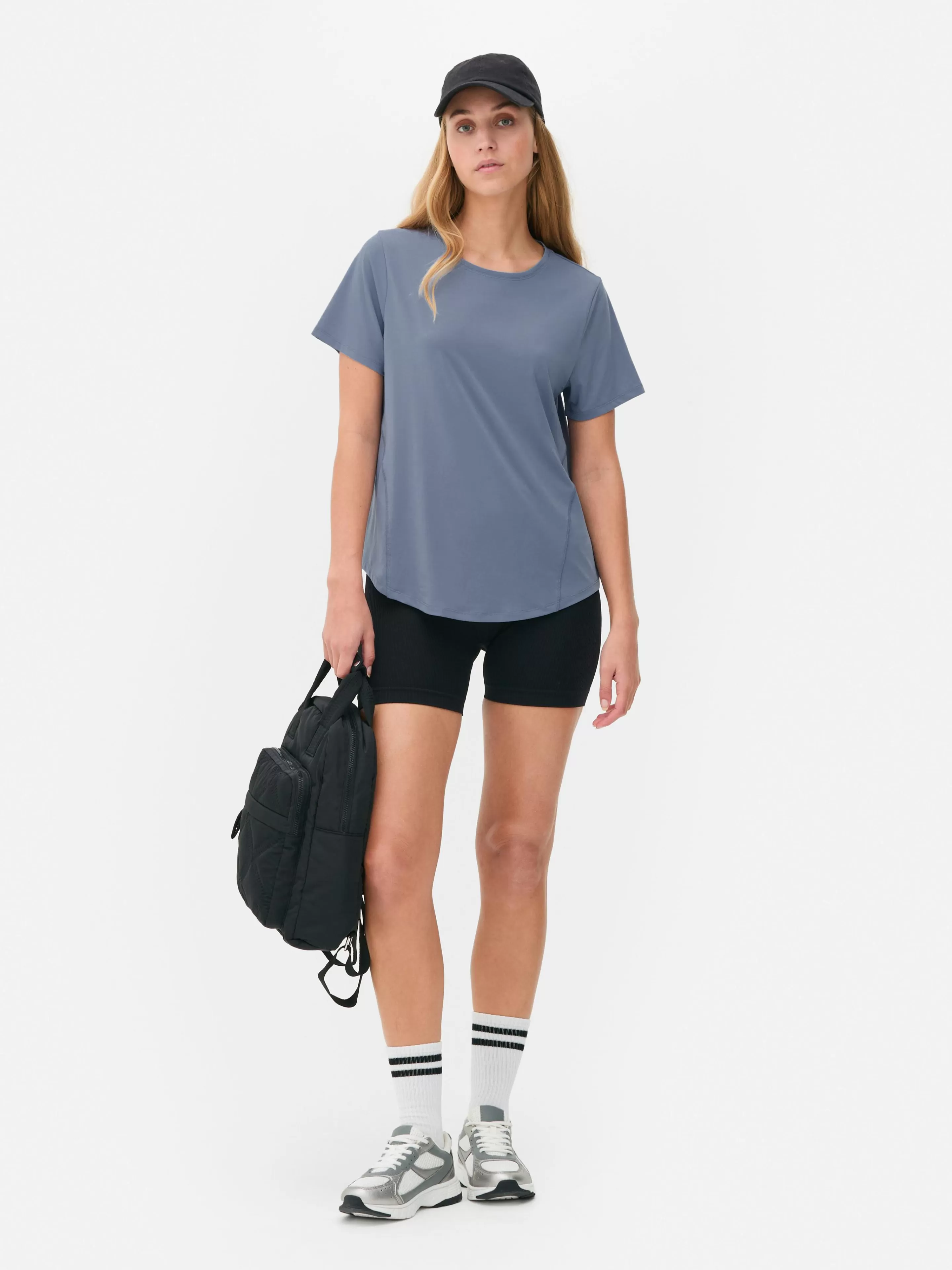 Mujer Primark Ropa De Gimnasio Y Deportiva | Camiseta Deportiva De Cuello Redondo