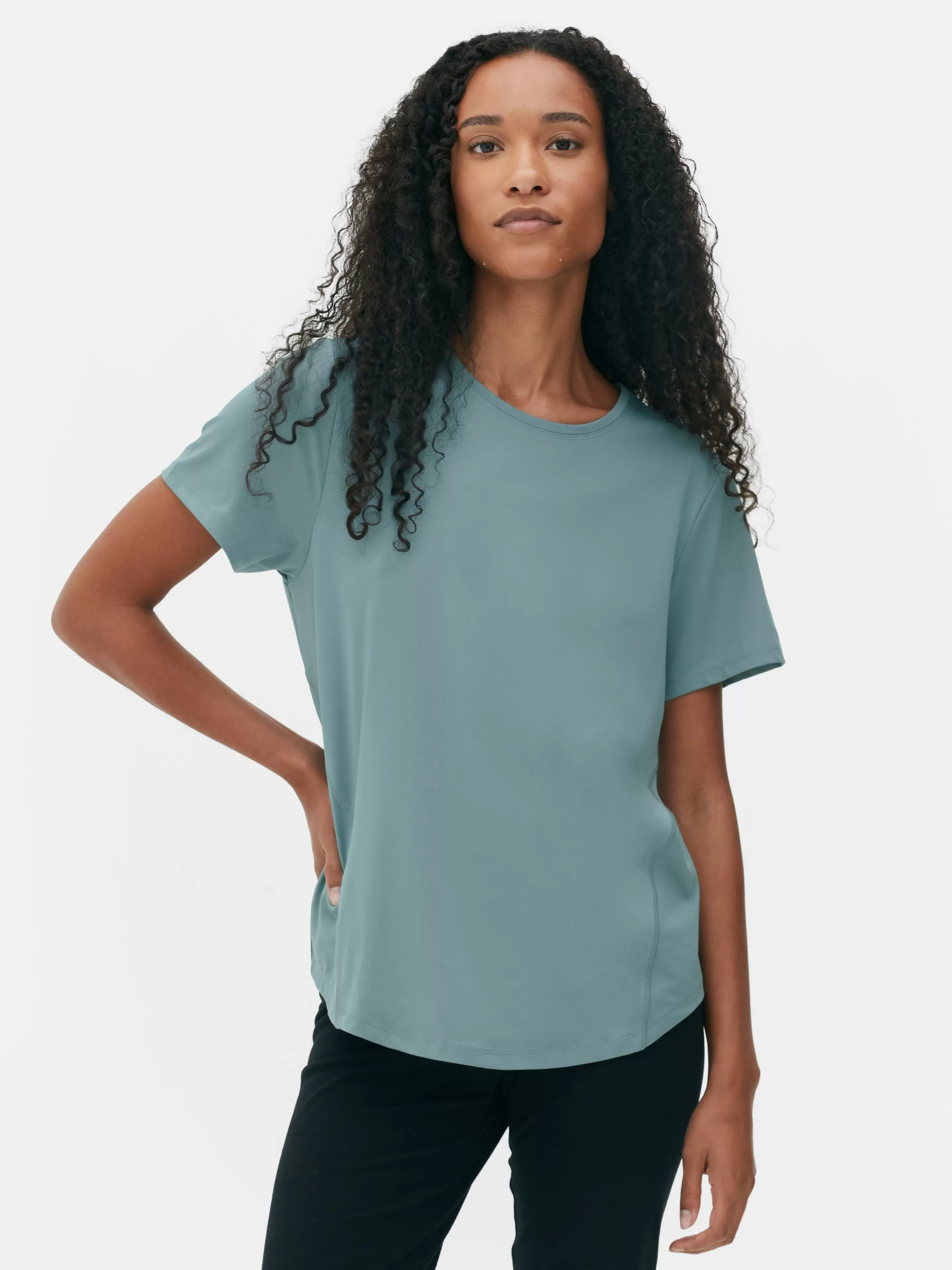 Mujer Primark Ropa De Gimnasio Y Deportiva | Camiseta Deportiva De Cuello Redondo