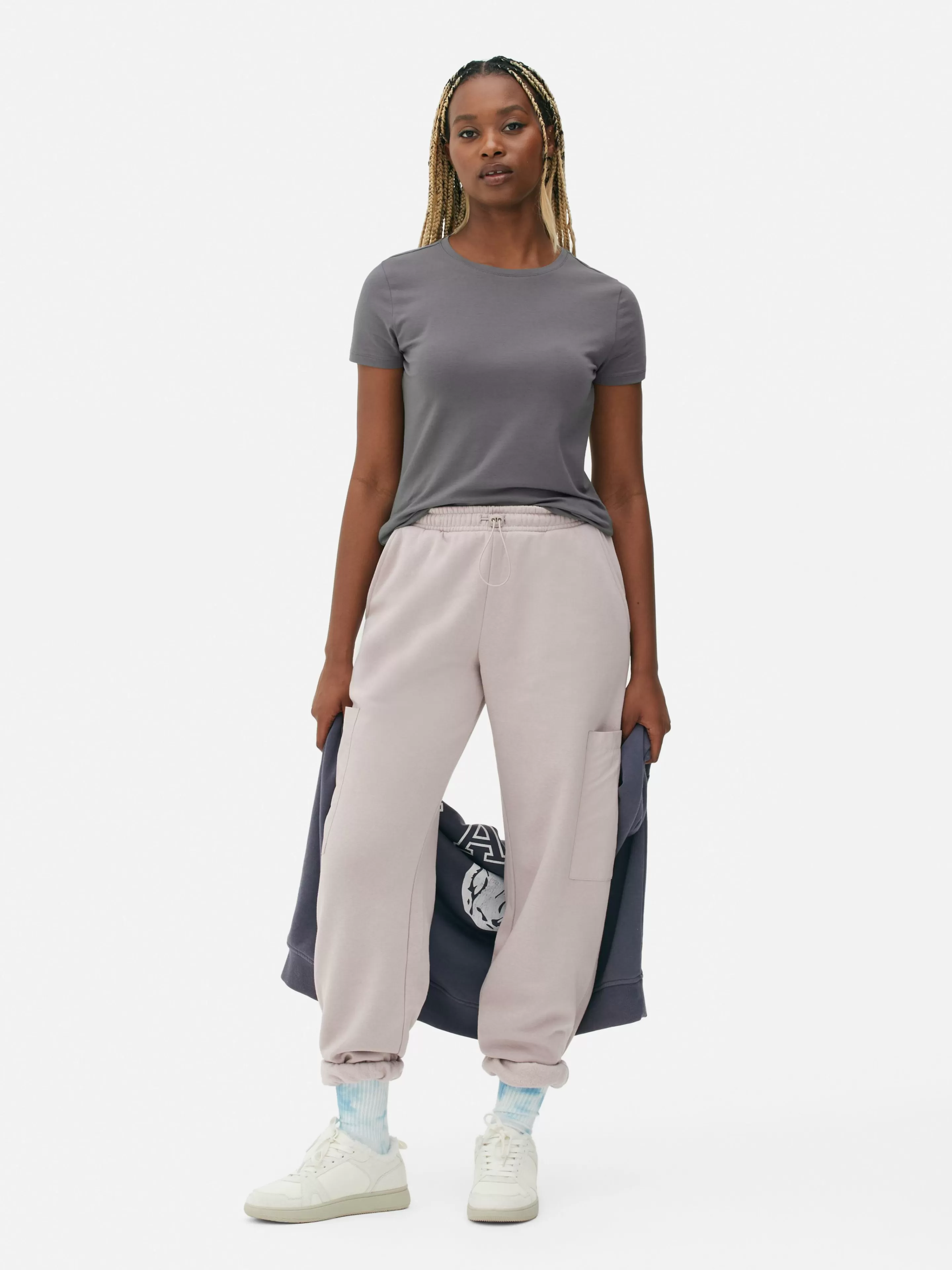 Mujer Primark Tops Y Camisetas | Camiseta Elástica De Manga Corta Y Cuello Redondo