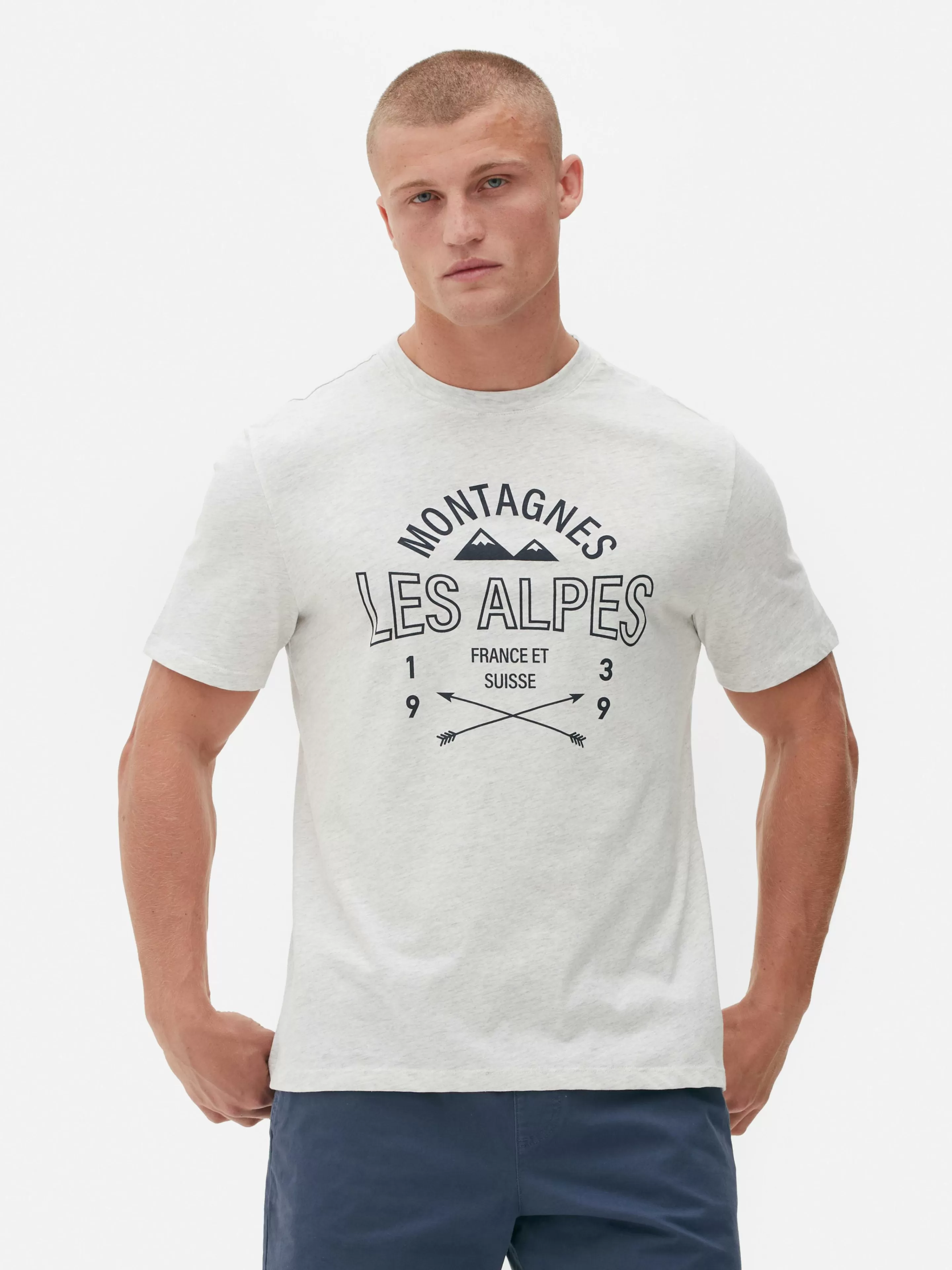 Hombre Primark Tops Y Camisetas | Camiseta Estampada «Les Alps»