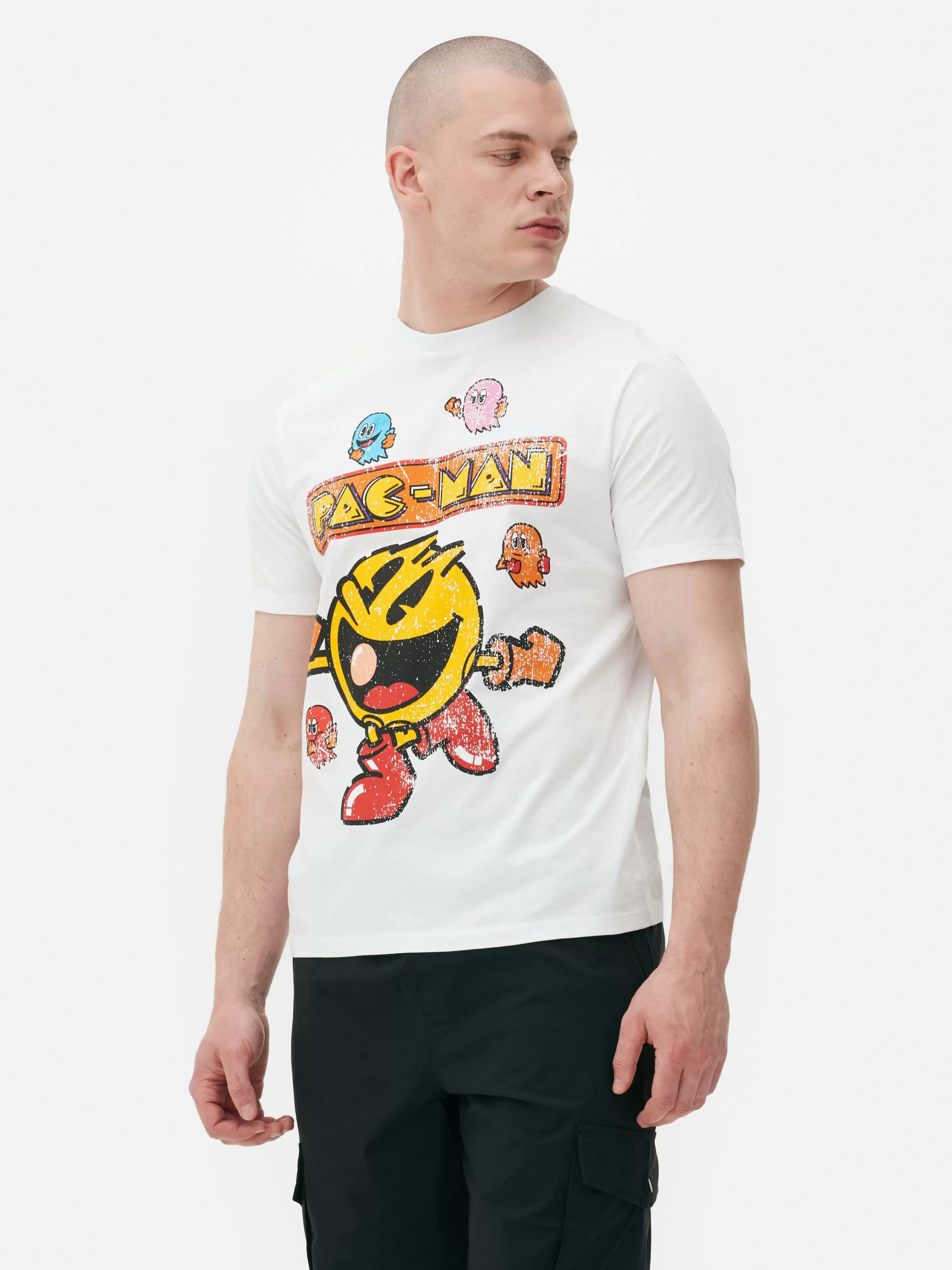 Hombre Primark Tops Y Camisetas | Camiseta Gráfica De Pac-Man