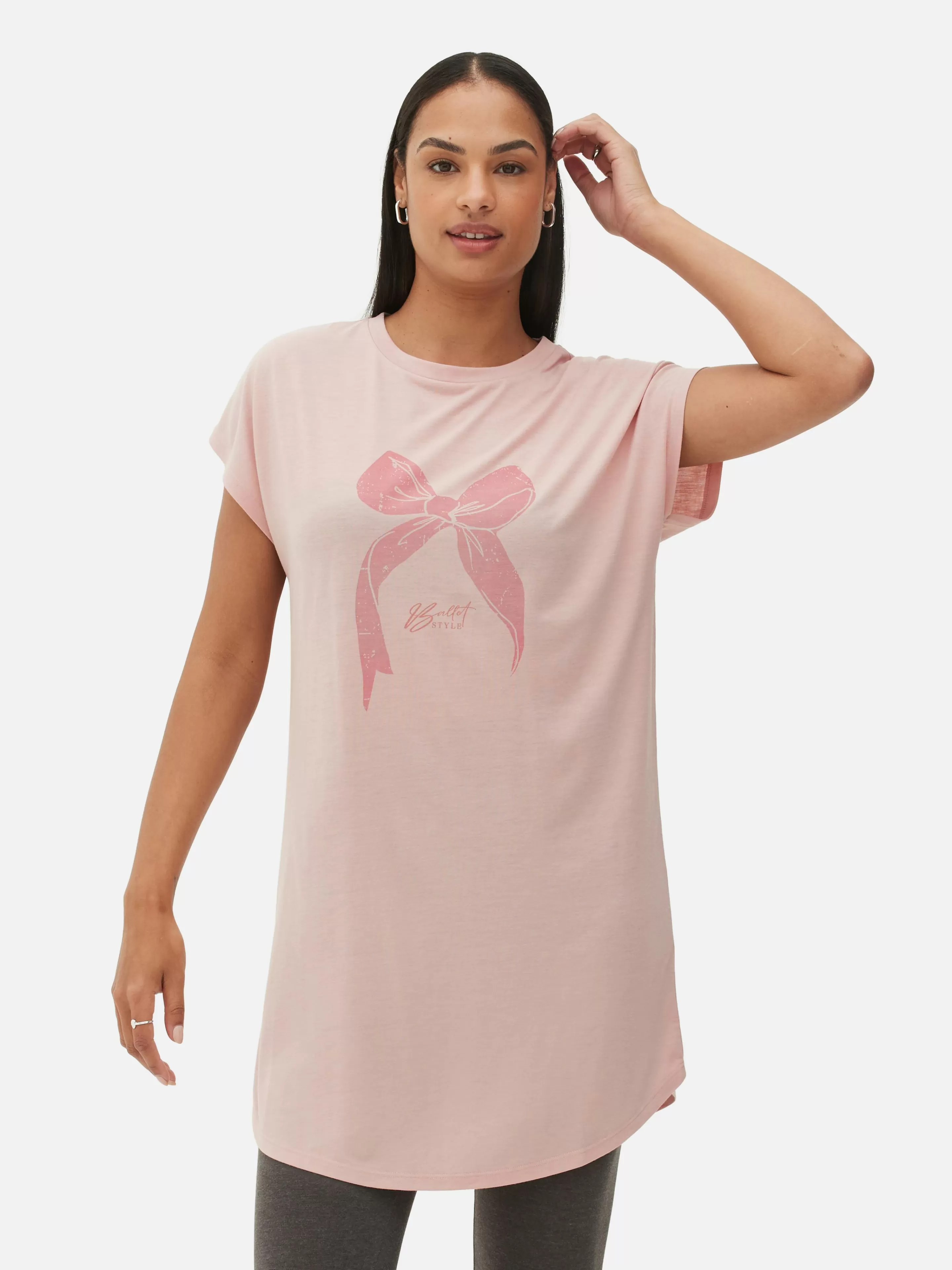 Mujer Primark Tops Y Camisetas | Camiseta Larga De Cuello Redondo