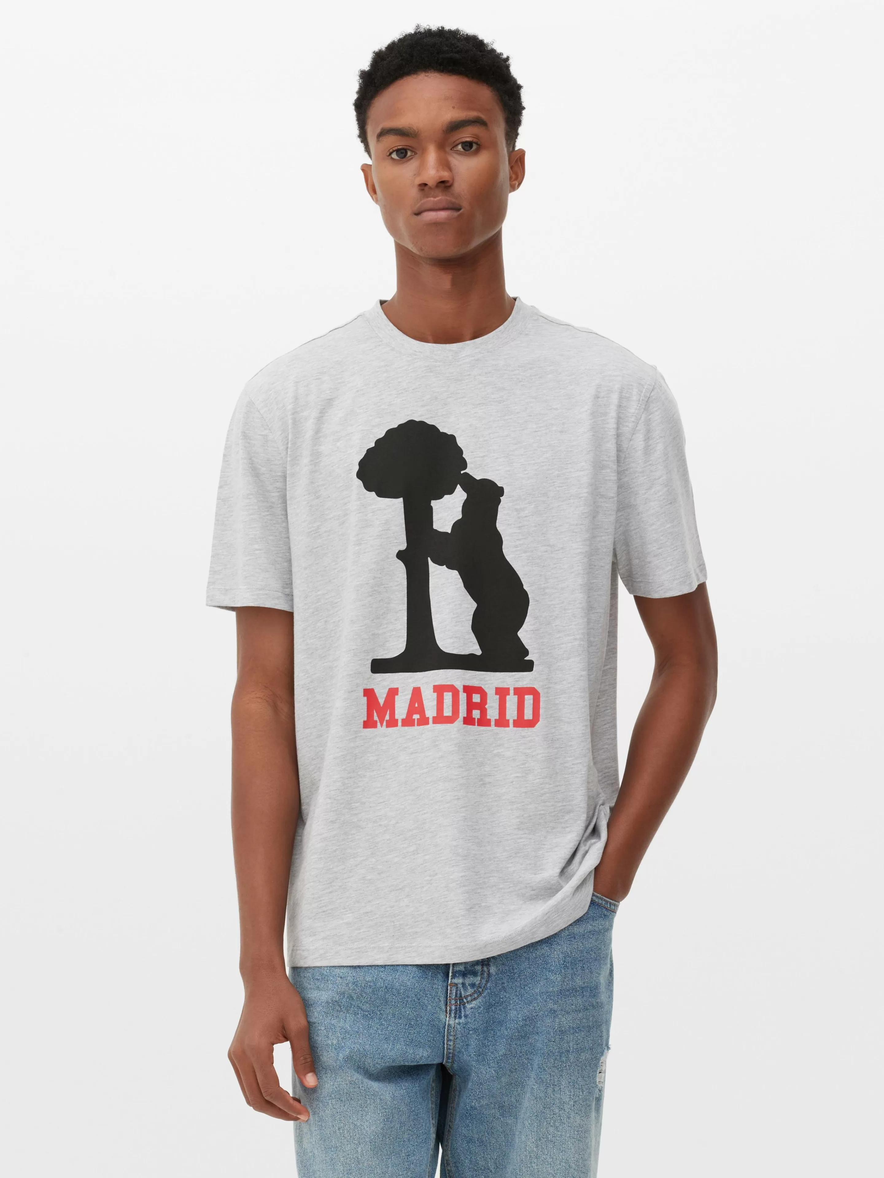 Hombre Primark Tops Y Camisetas | Camiseta «Oso De Madrid»