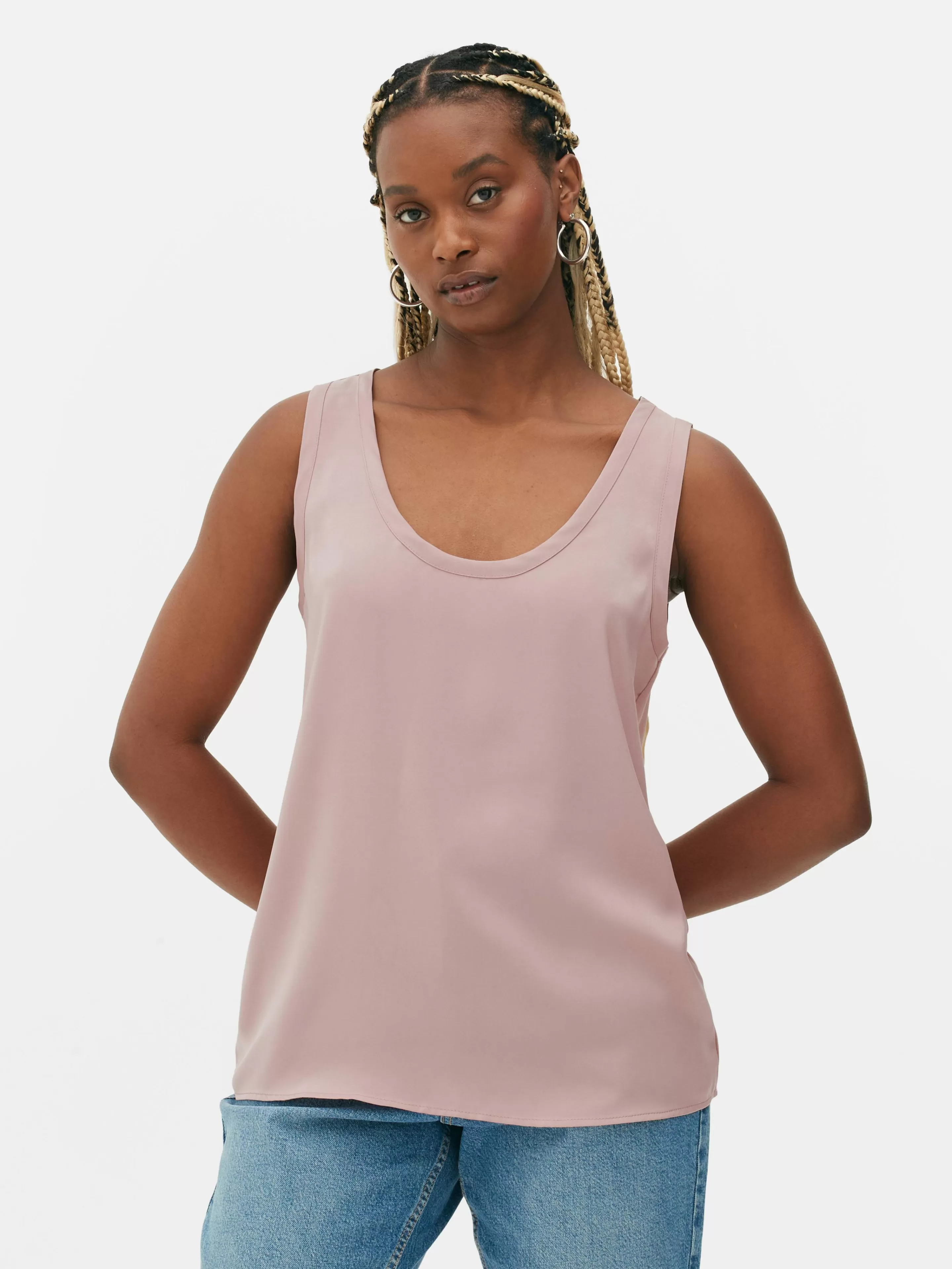 Mujer Primark Tops Y Camisetas | Camiseta Sin Mangas Básica De Corte Holgado