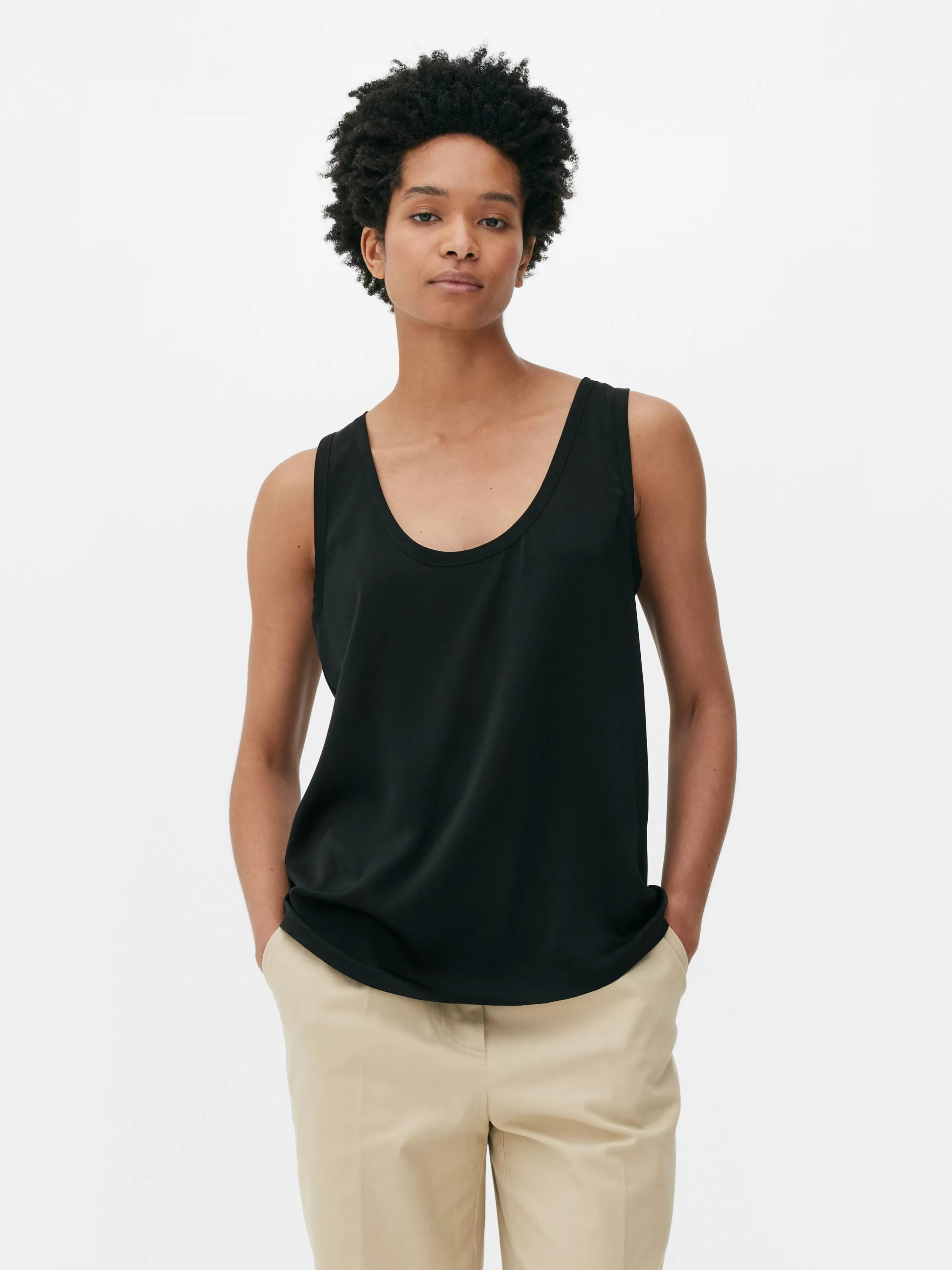 Mujer Primark Tops Y Camisetas | Camiseta Sin Mangas Básica De Corte Holgado