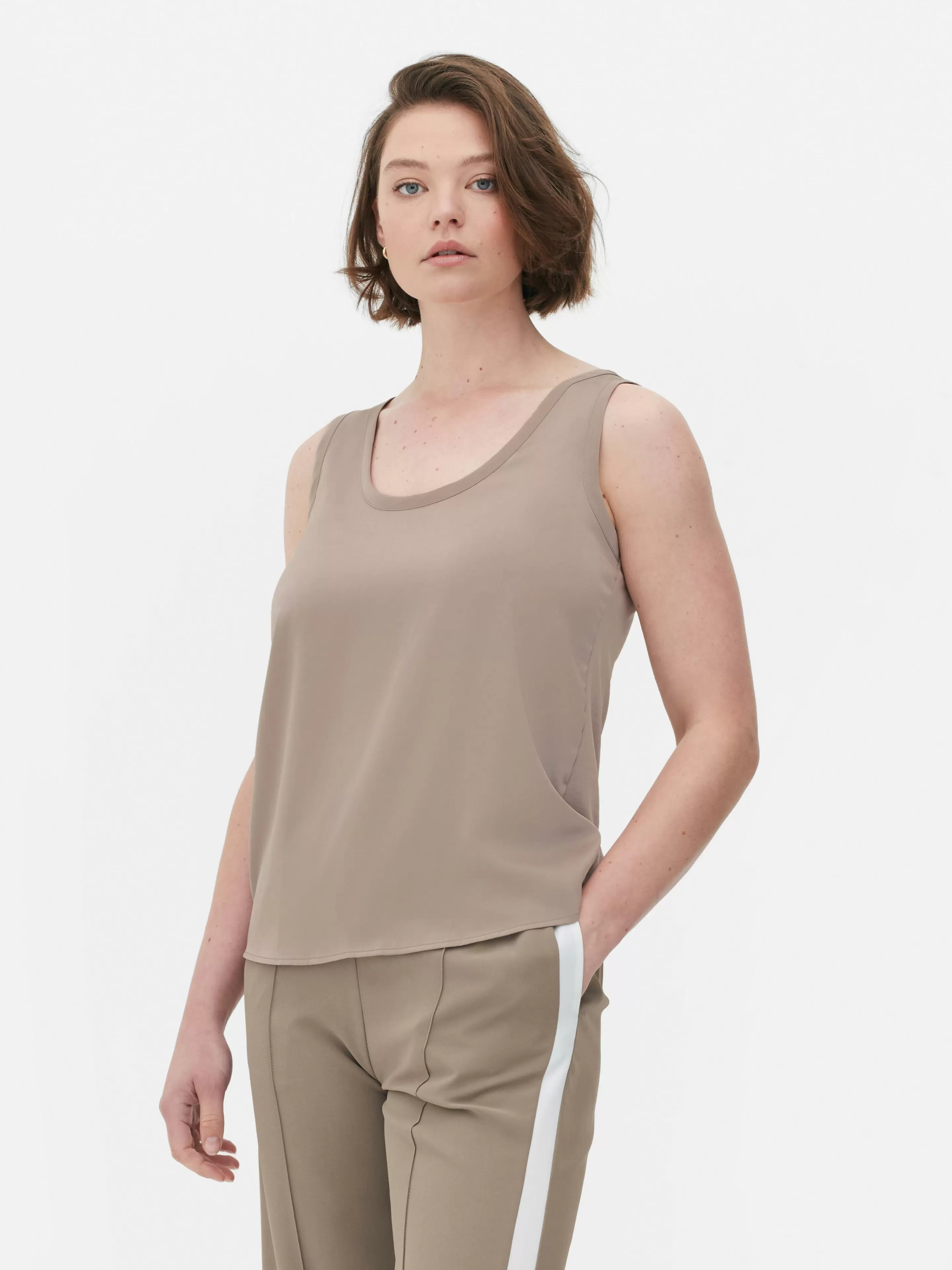 Mujer Primark Tops Y Camisetas | Camiseta Sin Mangas Básica De Corte Holgado