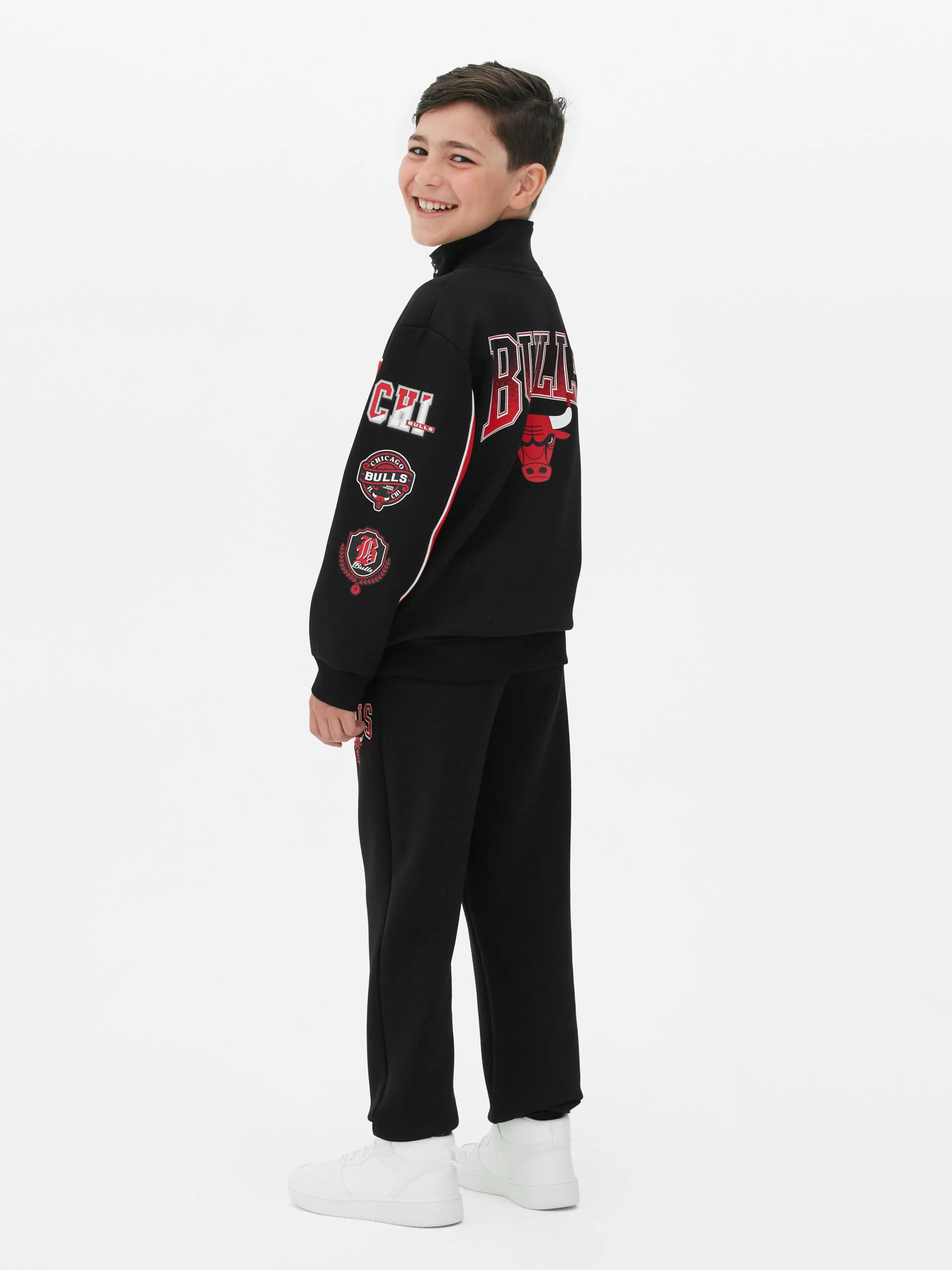 Niños Primark Sudaderas Con Y Sin Capucha | Chaqueta De Cuello Chimenea De Los Chicago Bulls