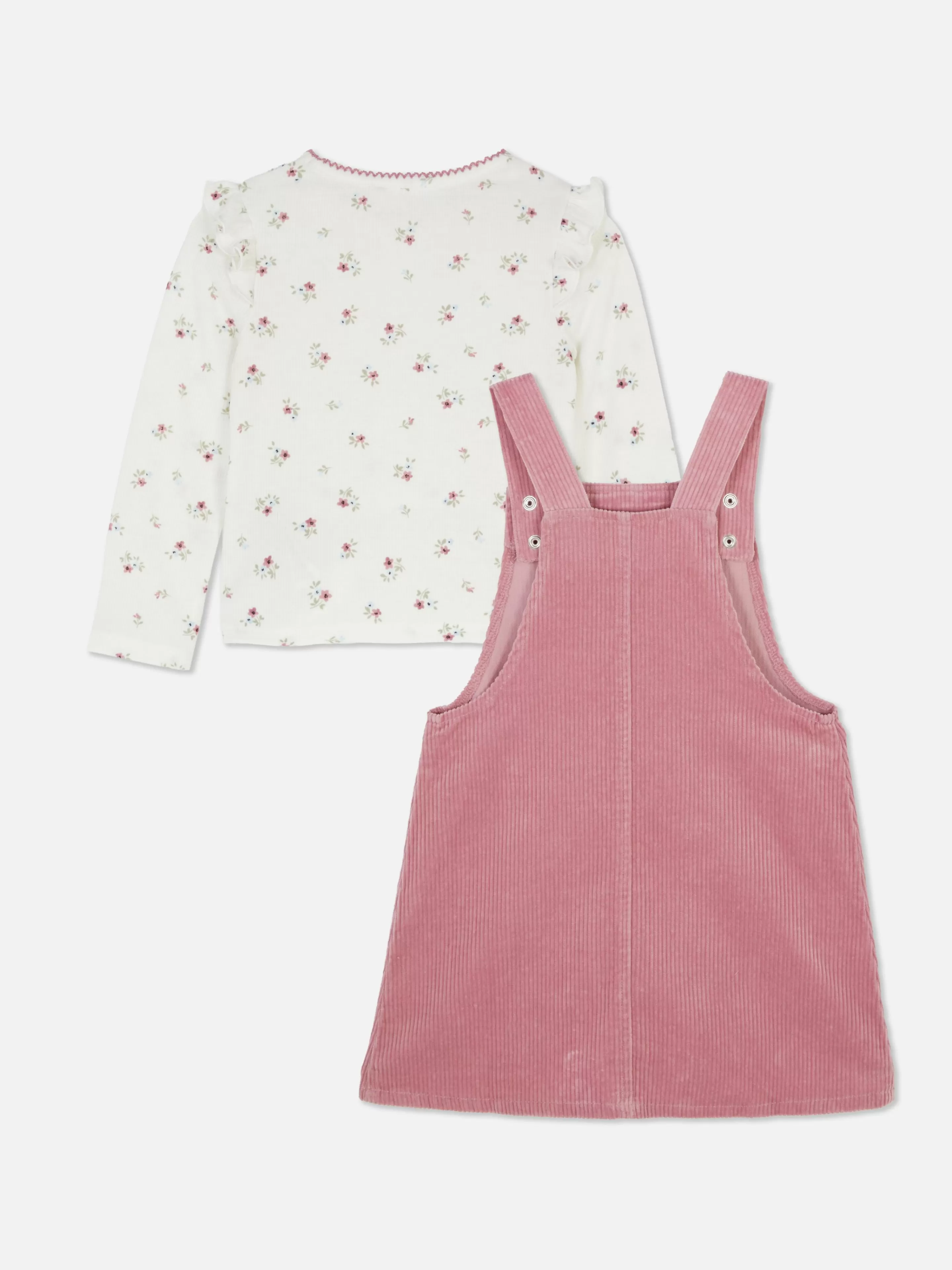 Niños Primark Conjuntos Y Sets | Conjunto De Camiseta Floral Y Pichi De Pana