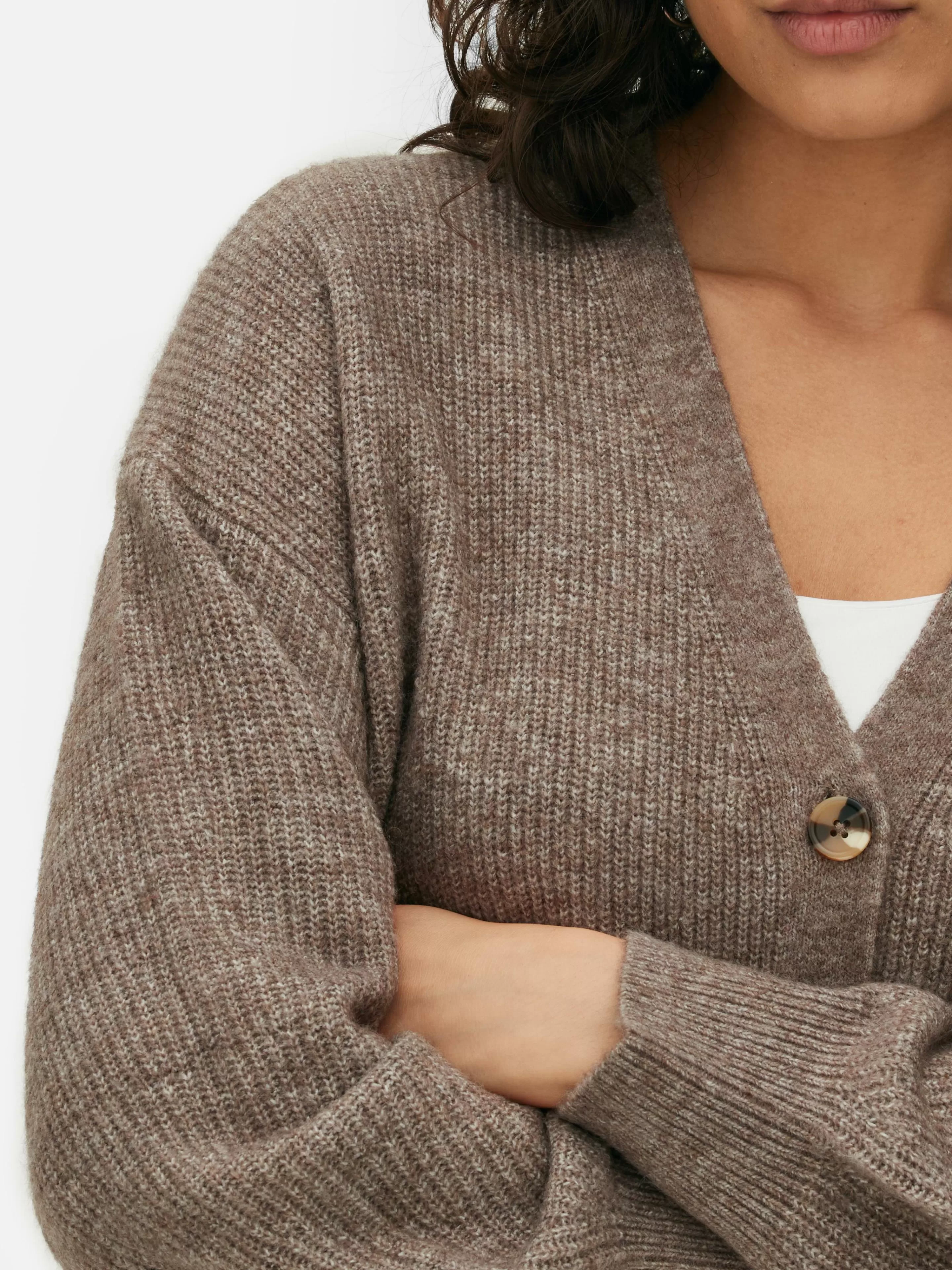 Mujer Primark Jerseys Y Cárdigans | Cárdigan Con Cuello De Pico Y Corte Holgado