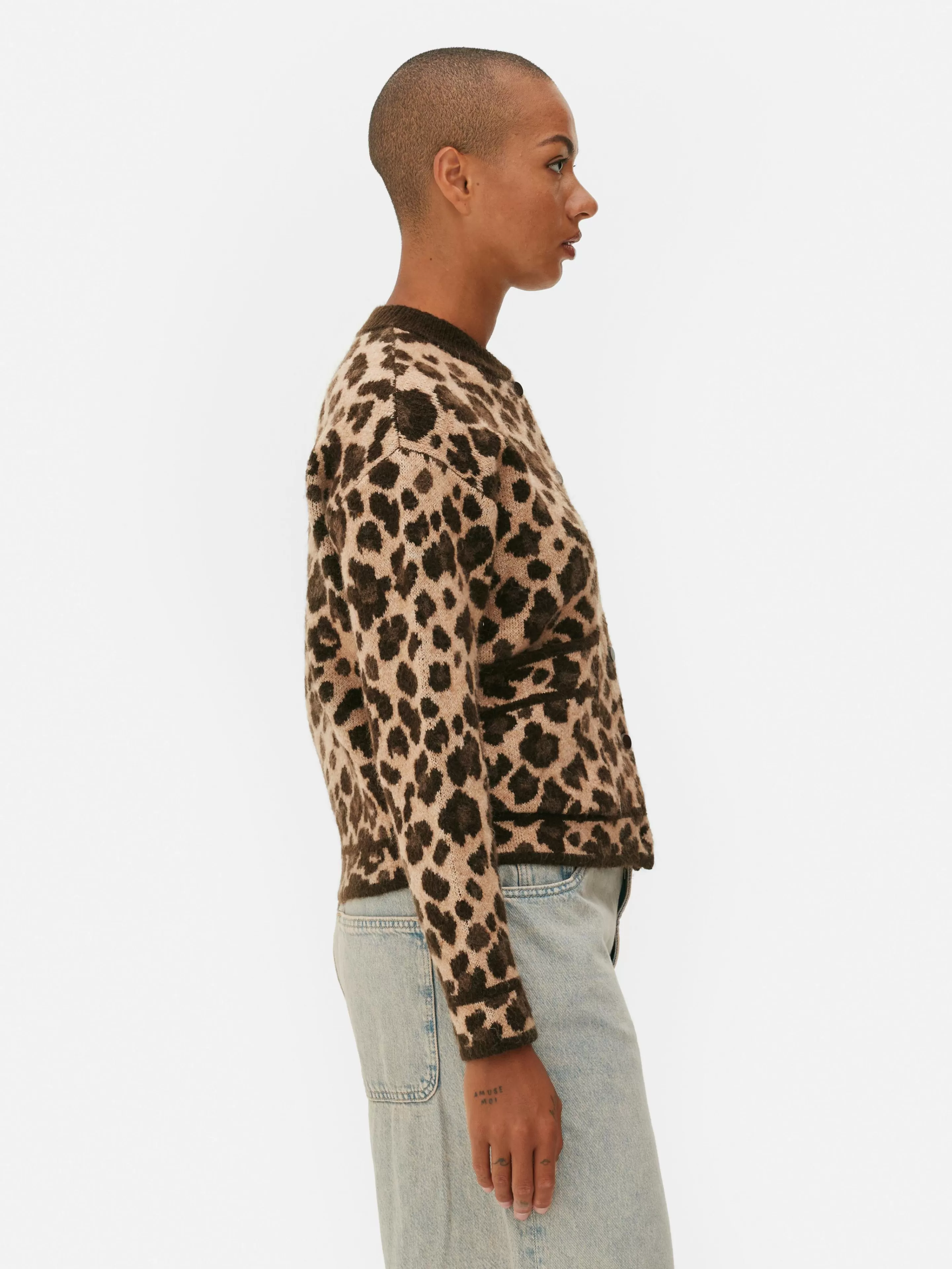 Mujer Primark Jerseys Y Cárdigans | Cárdigan Tipo Bómber Con Estampado De Leopardo