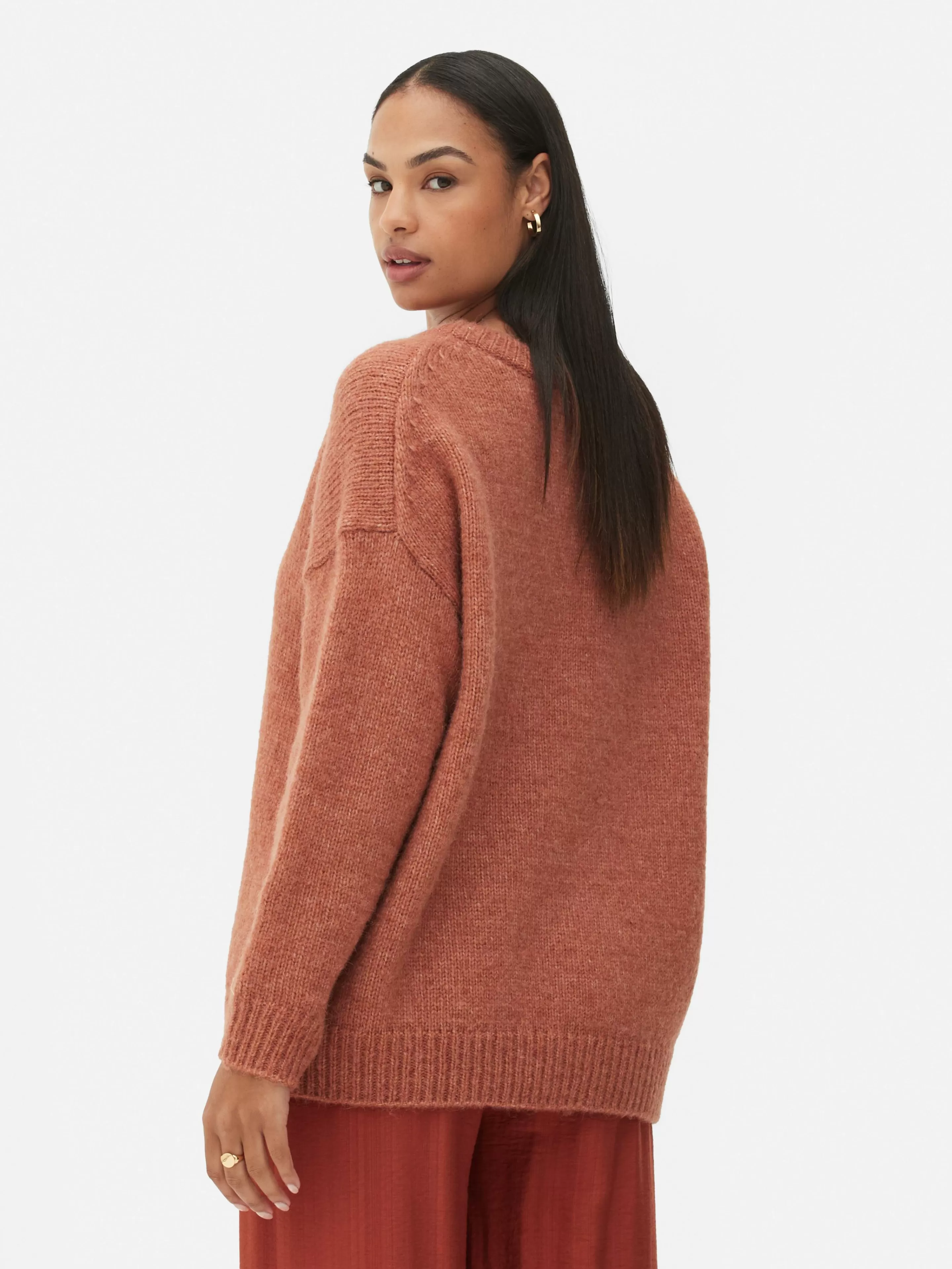 Mujer Primark Jerseys Y Cárdigans | Jersey De Corte Recto Con Cuello De Pico