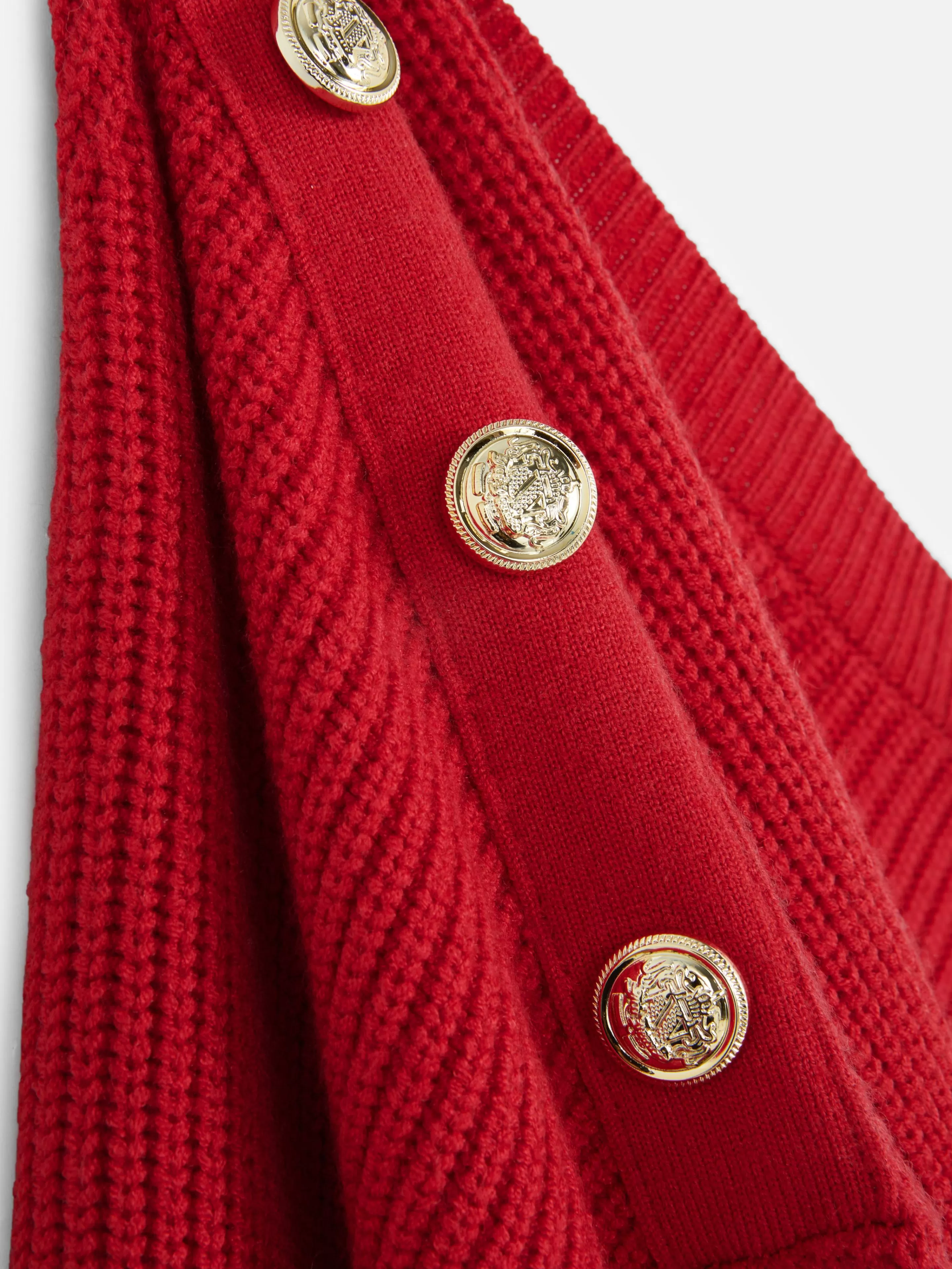 Mujer Primark Jerseys Y Cárdigans | Jersey De Cuello Redondo Con Botones Decorativos